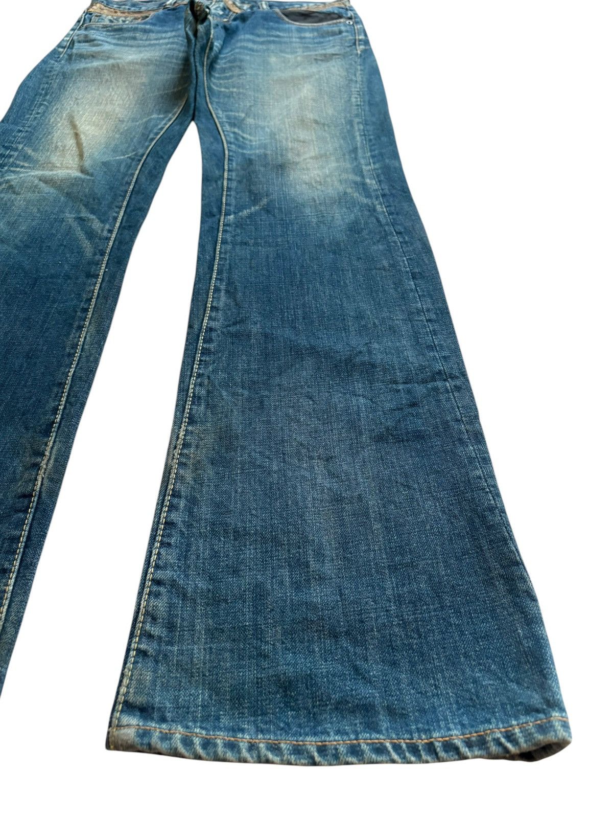 Japanese Brand Vintage Japanese Brand Mud Wash Embellished Baggy Jeans Size US 33 - 7 Thumbnail
