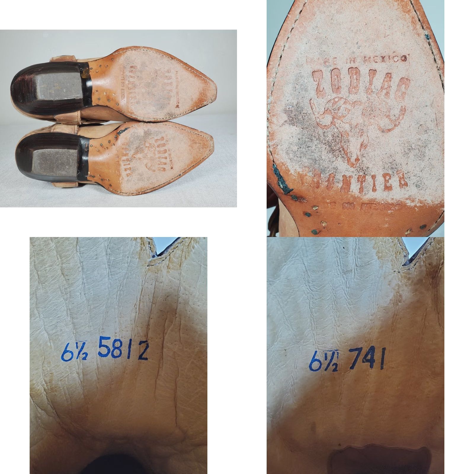 Vintage Vintage Zodiac Frontier Western Boot Shoes Camel Tan Leather Womens US 6.5 Size US 7 / IT 37 - 9 Thumbnail