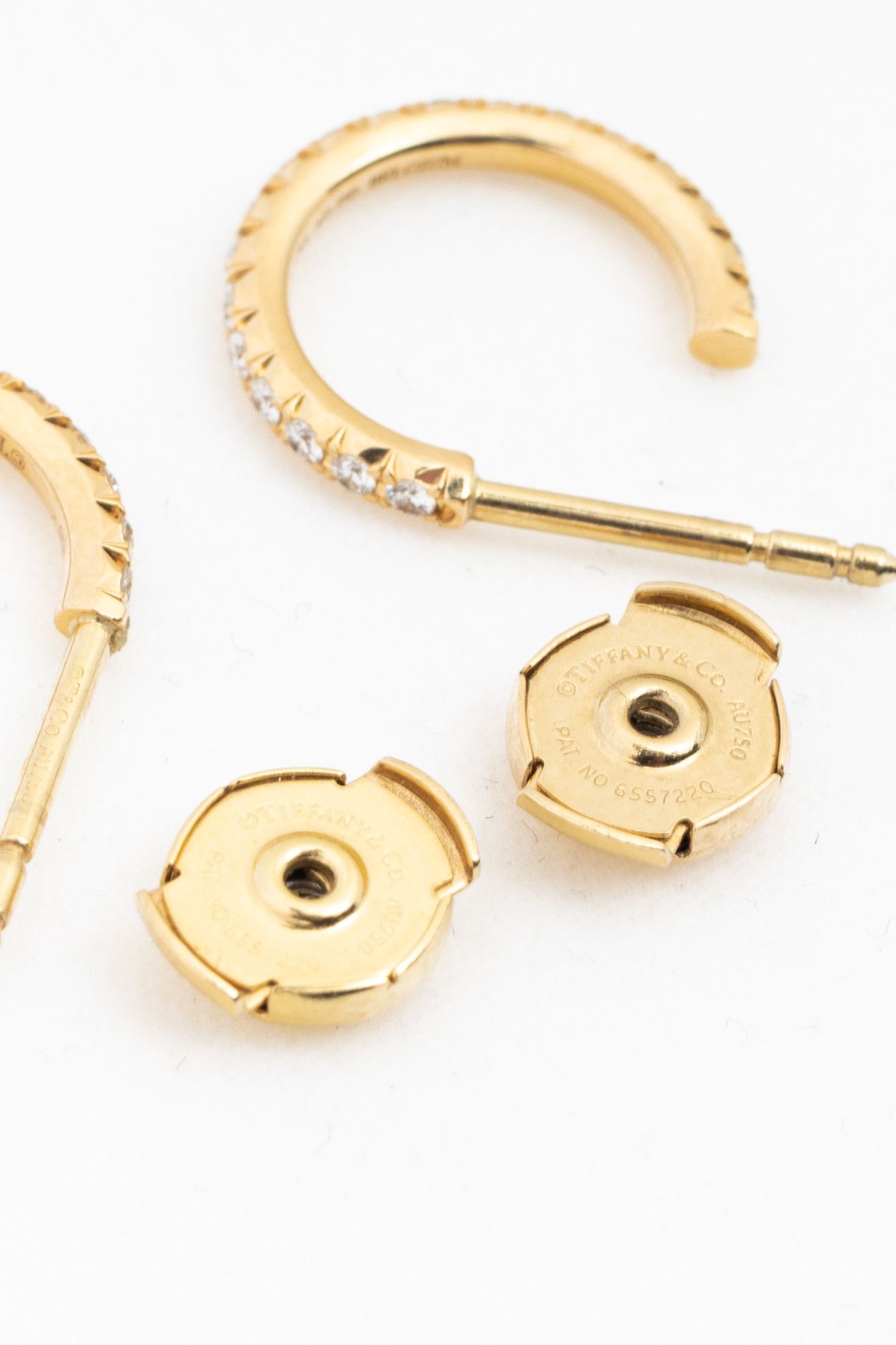 Tiffany & Co. Tiffany & Co. Metro 18k Gold & Diamond Hoop Earrings Size ONE SIZE - 3 Thumbnail