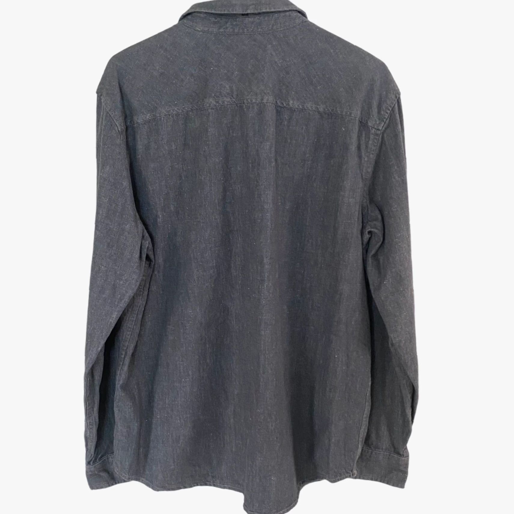 Prana Prana Lenny Overshirt Shirt Mens Large Gray Hemp Blend Snap Closure Button-Up Long Sleeve Size US L / EU 52-54 / 3 - 3 Thumbnail