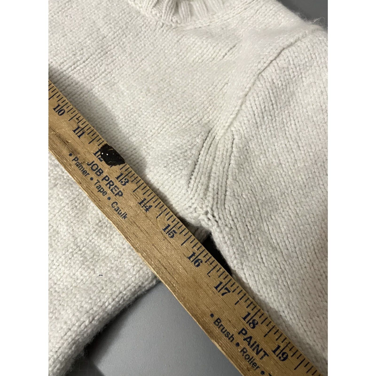 J.Crew J Crew Sweater M Merino Wool Blend Waffle Knit White Office Cozy Preppy Size M / US 6-8 / IT 42-44 - 6 Thumbnail