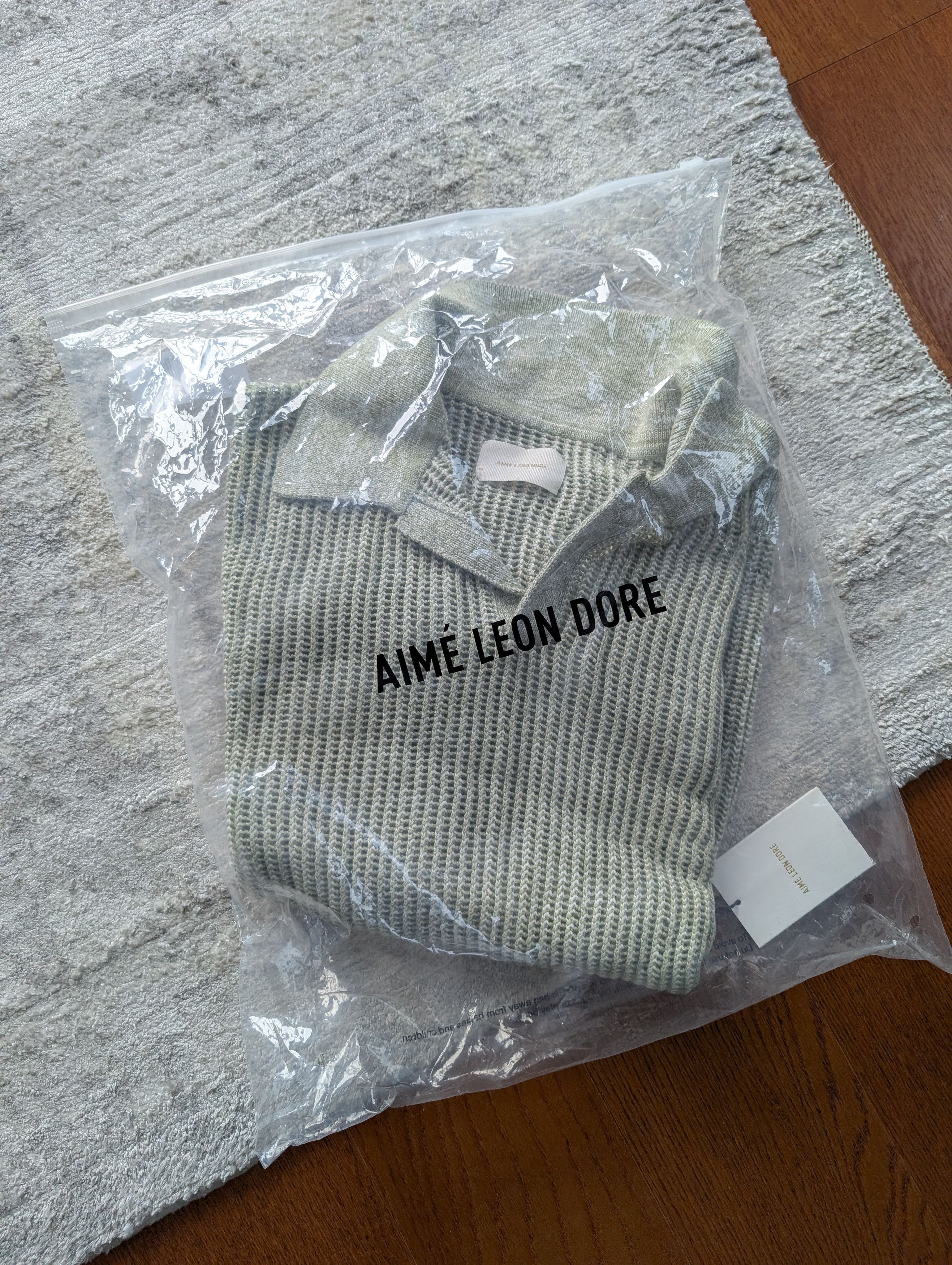 Aime Leon Dore Aime Leon Dore ALD Mesh Knit Polo Pristine Seagrass Green SM Size US S / EU 44-46 / 1 - 2 Thumbnail