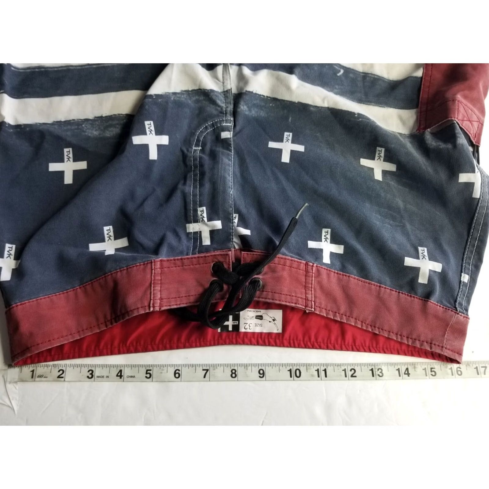 Tavik TAVIK Board Shorts Men Bottom 32 Multicolor Flag Stars Stripes Abstract American Print Swim Bottom Style Board Shorts Mens Size US 32 / EU 48 - 3 Thumbnail