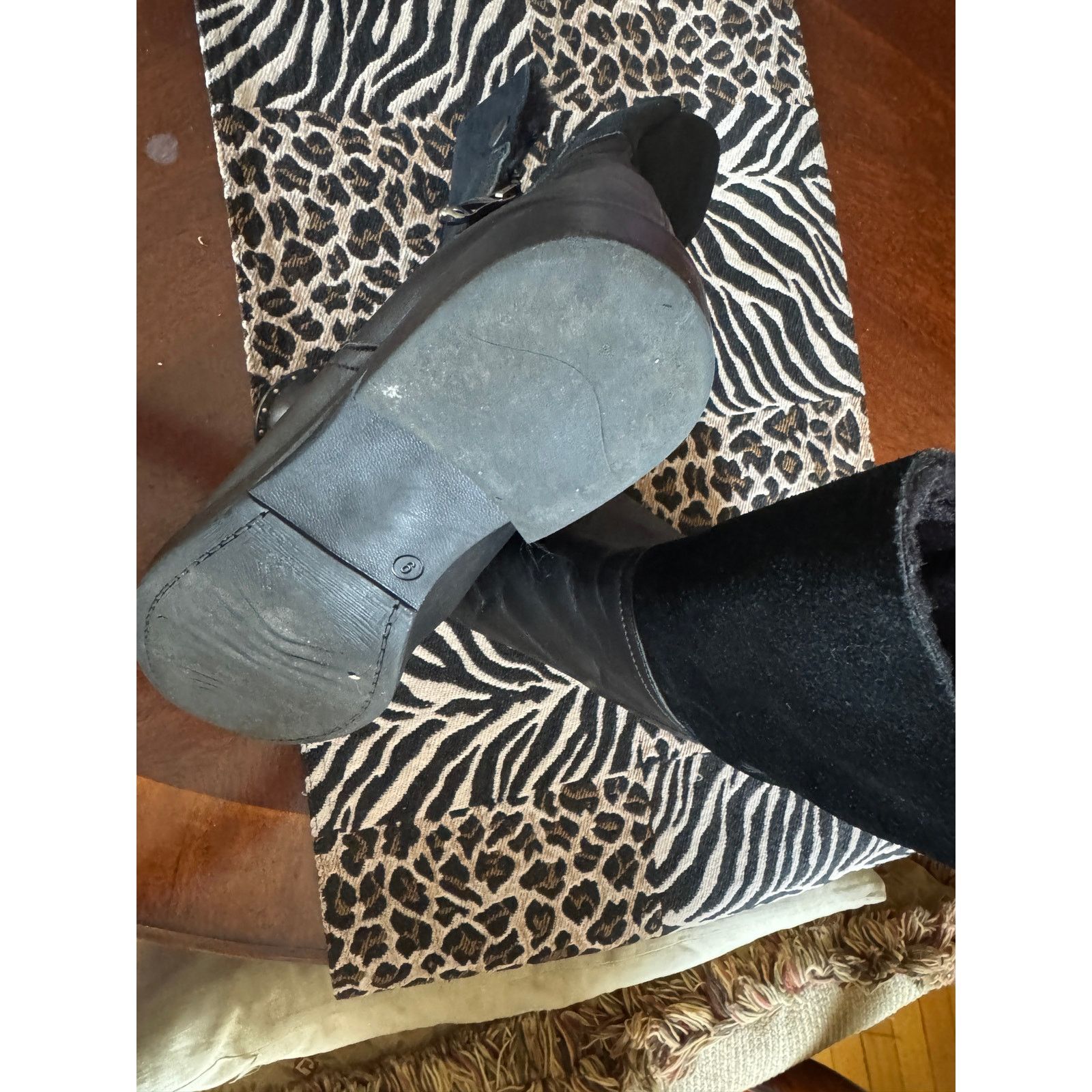 Designer Ladies Size 9 Italy Fabianelli Leather & Shearling Boots Size US 9 / IT 39 - 3 Thumbnail
