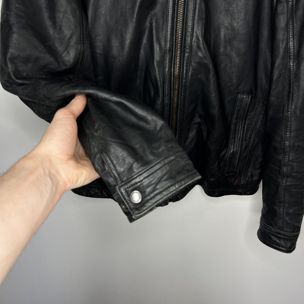 Genuine Leather × Strellson Strellson Lamb Nappa Leather Jacket Black Switzerland Size US M / EU 48-50 / 2 - 5 Thumbnail
