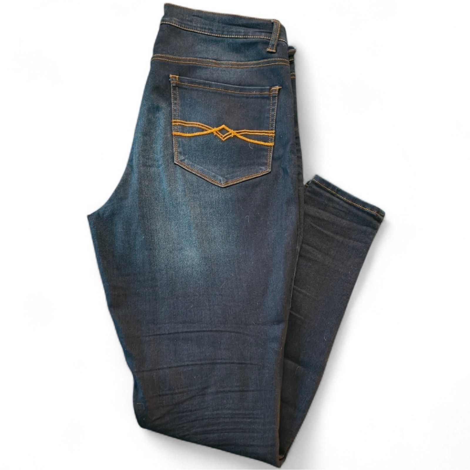 The Unbranded Brand Mudd Dark Wash Skinny Jeans Mid Rise Stretch Denim Size 15 Size 36" / US 14 / IT 50 - 5 Thumbnail