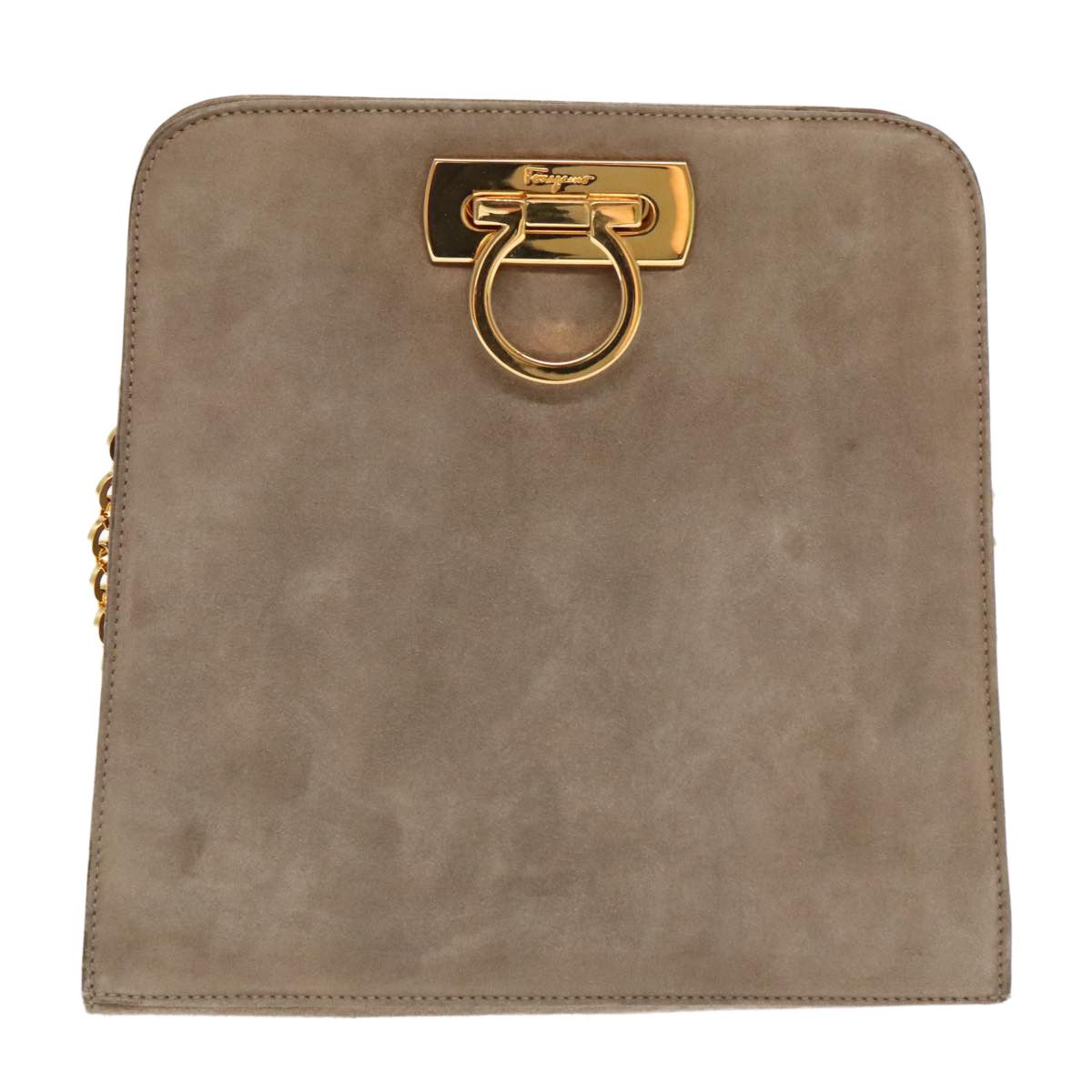 Salvatore Ferragamo Brown Suede Shoulder Bag (Pre-Owned) Size ONE SIZE - 1 Thumbnail