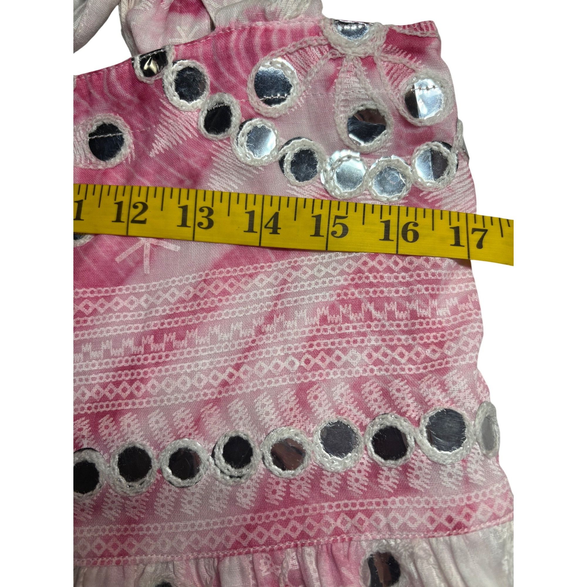Other Juliet Dunn Women's Tie-Dye Maxi Dress Pink 1 Boho Chic Fest Size S / US 4 / IT 40 - 4 Thumbnail