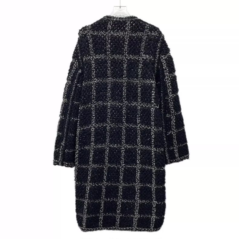Chanel Chanel Black chain woven wool long-sleeved coat 2504-Nextar Size XS / US 0-2 / IT 36-38 - 2 Thumbnail