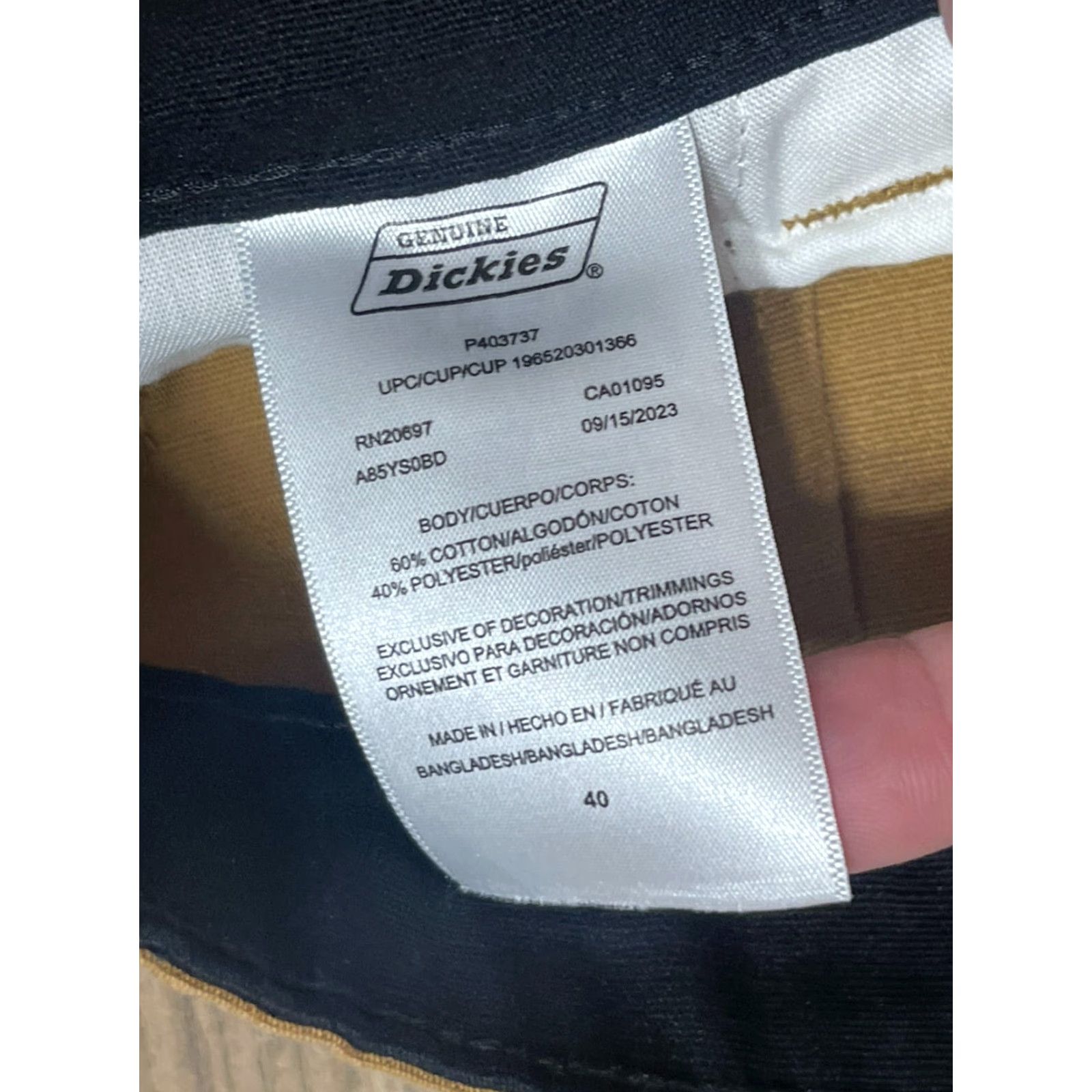 Dickies Dickies Shorts, Men's Size 40, Cargo Shorts, Pockets, Brown, Regular, Inseam 10.5, 40, Mens Size US 40 / EU 56 - 6 Thumbnail