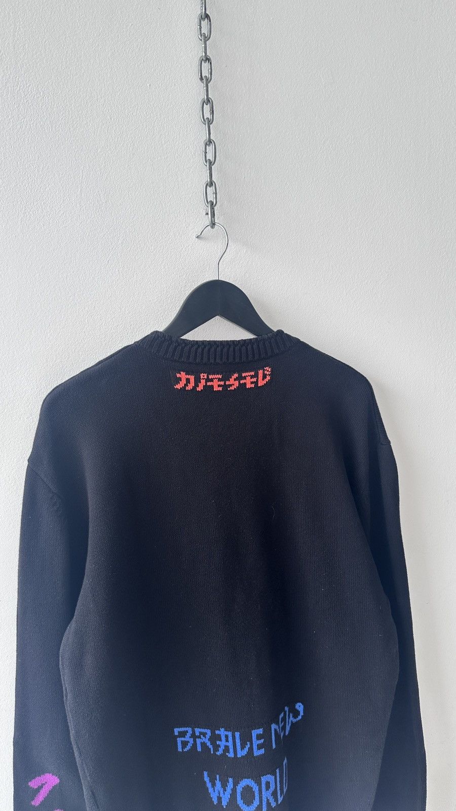 Diesel Diesel Cyber Knit Sweater Brave New World Japanese Graphics Size US XL / EU 56 / 4 - 10 Thumbnail