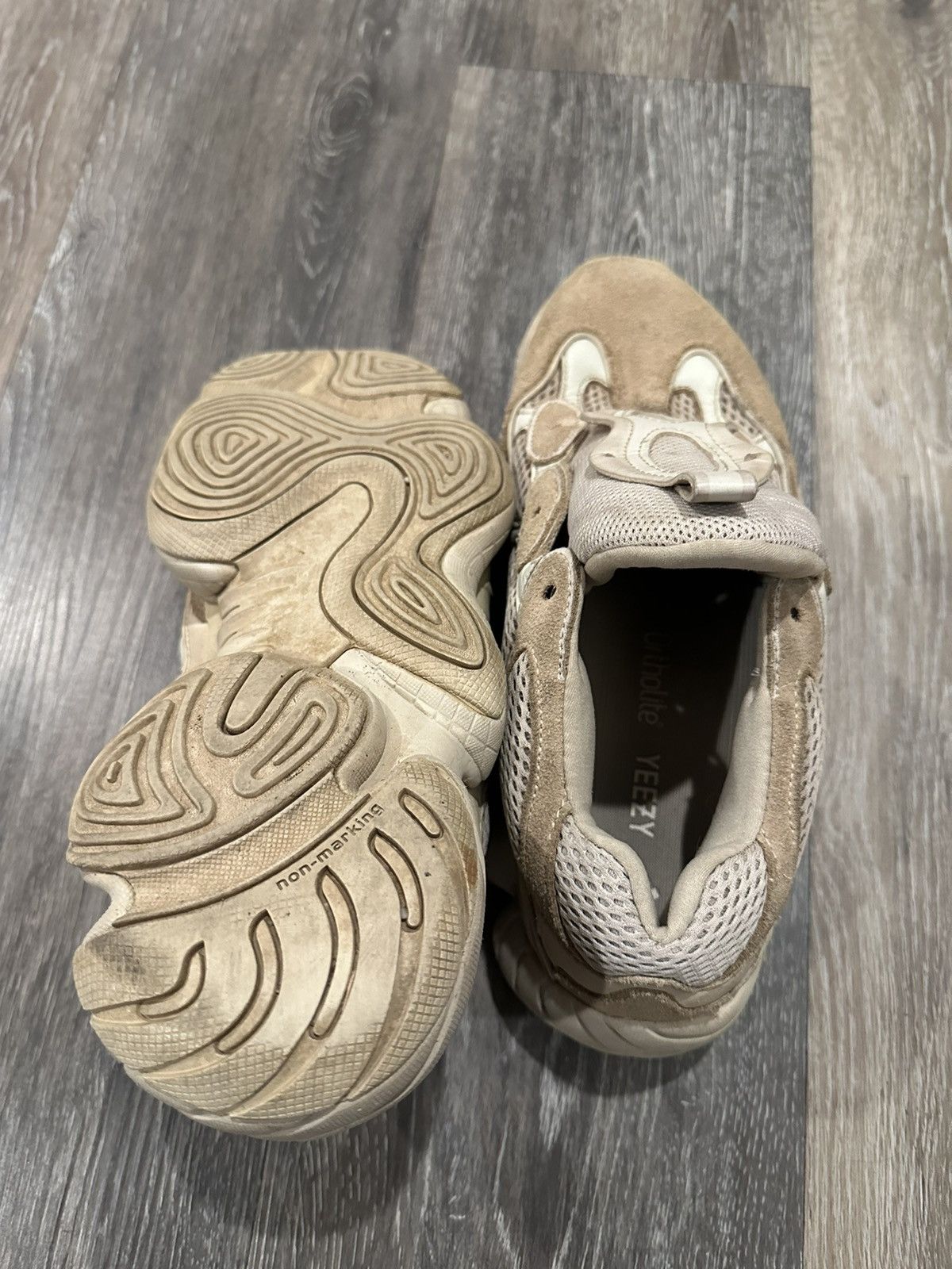 Adidas × Yeezy Yeezy 500 blush , coffee dyed , no box or laces Size US 10 / EU 43 - 6 Thumbnail
