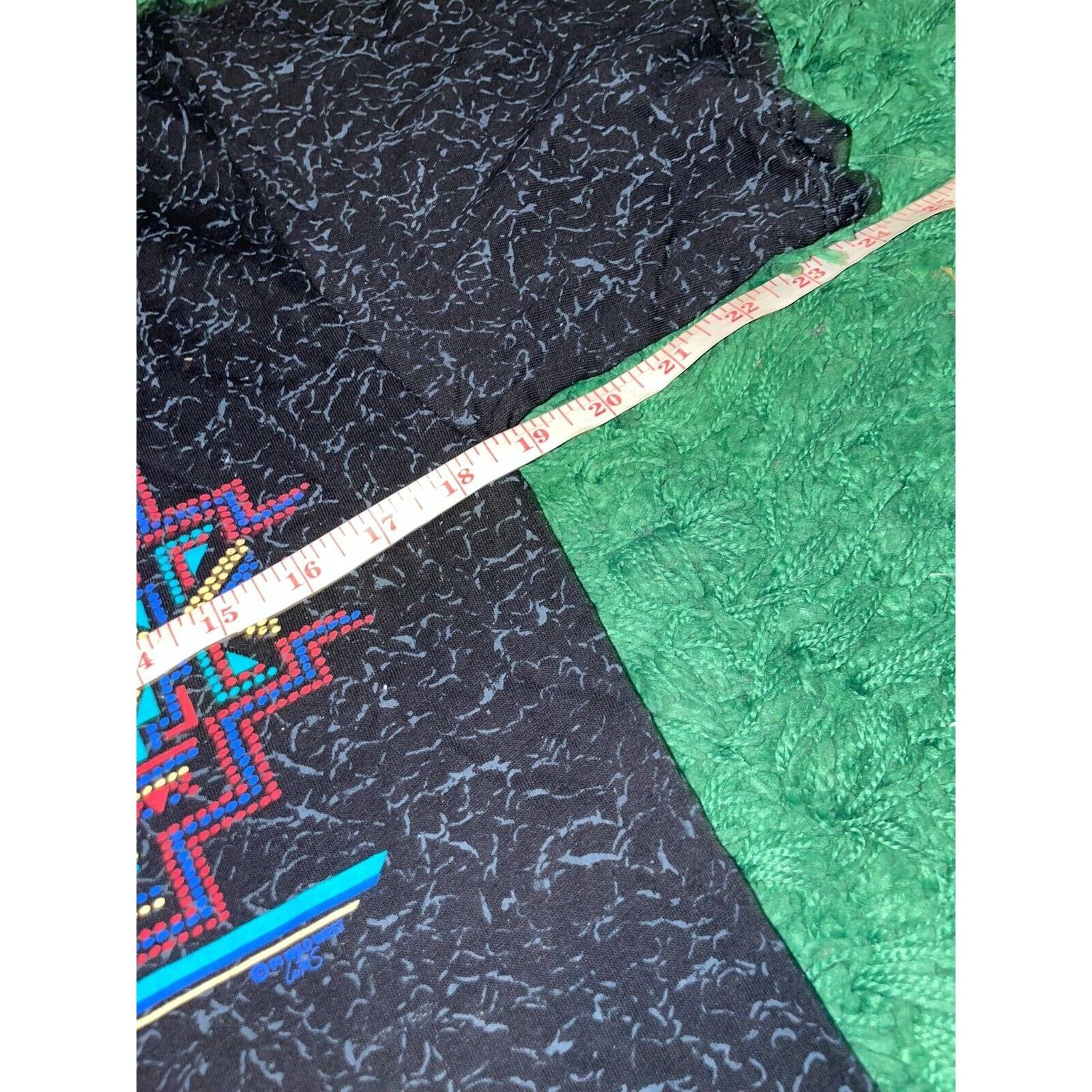 Jerzees Vintage Nevada Shirt Native Tribal Speckled Black Tee Size US M / EU 48-50 / 2 - 12 Thumbnail
