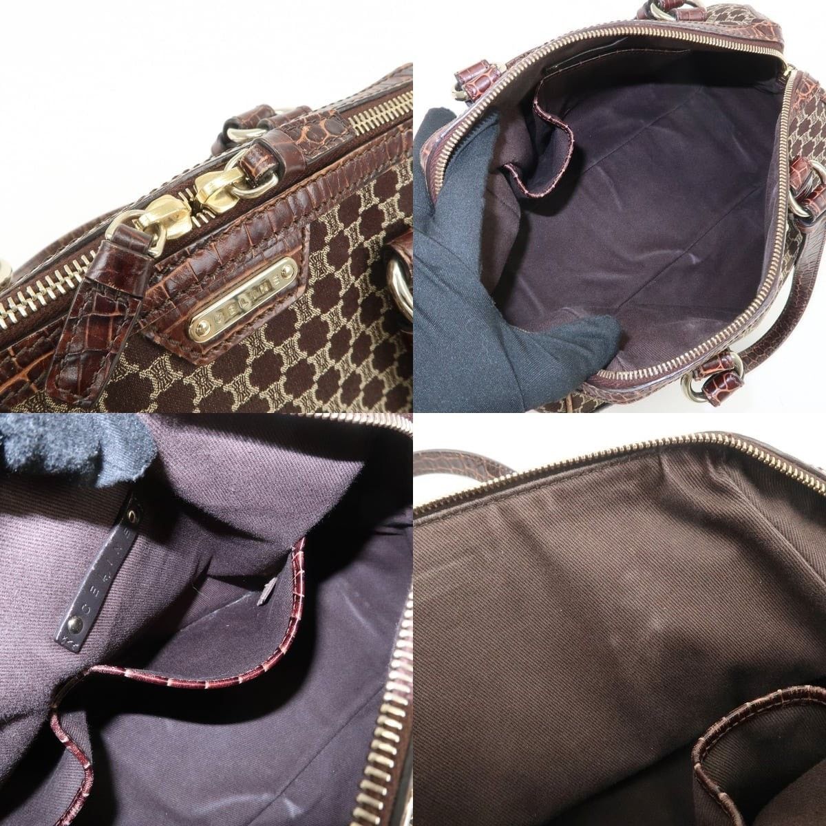 Celine Celine Macadam Triomphe Coated Canvas Shoulder Bag Brown Size ONE SIZE - 6 Thumbnail