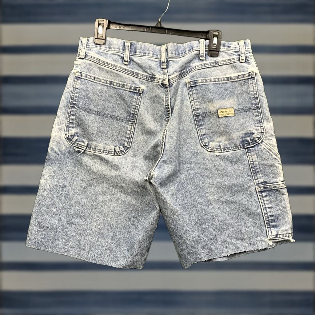 Wrangler VINTAGE Wrangler Jeans Shorts Mens 34 Blue Denim Carpenter Baggy 90s Denim Jeans Short? Size US 34 / EU 50 - 1 Thumbnail