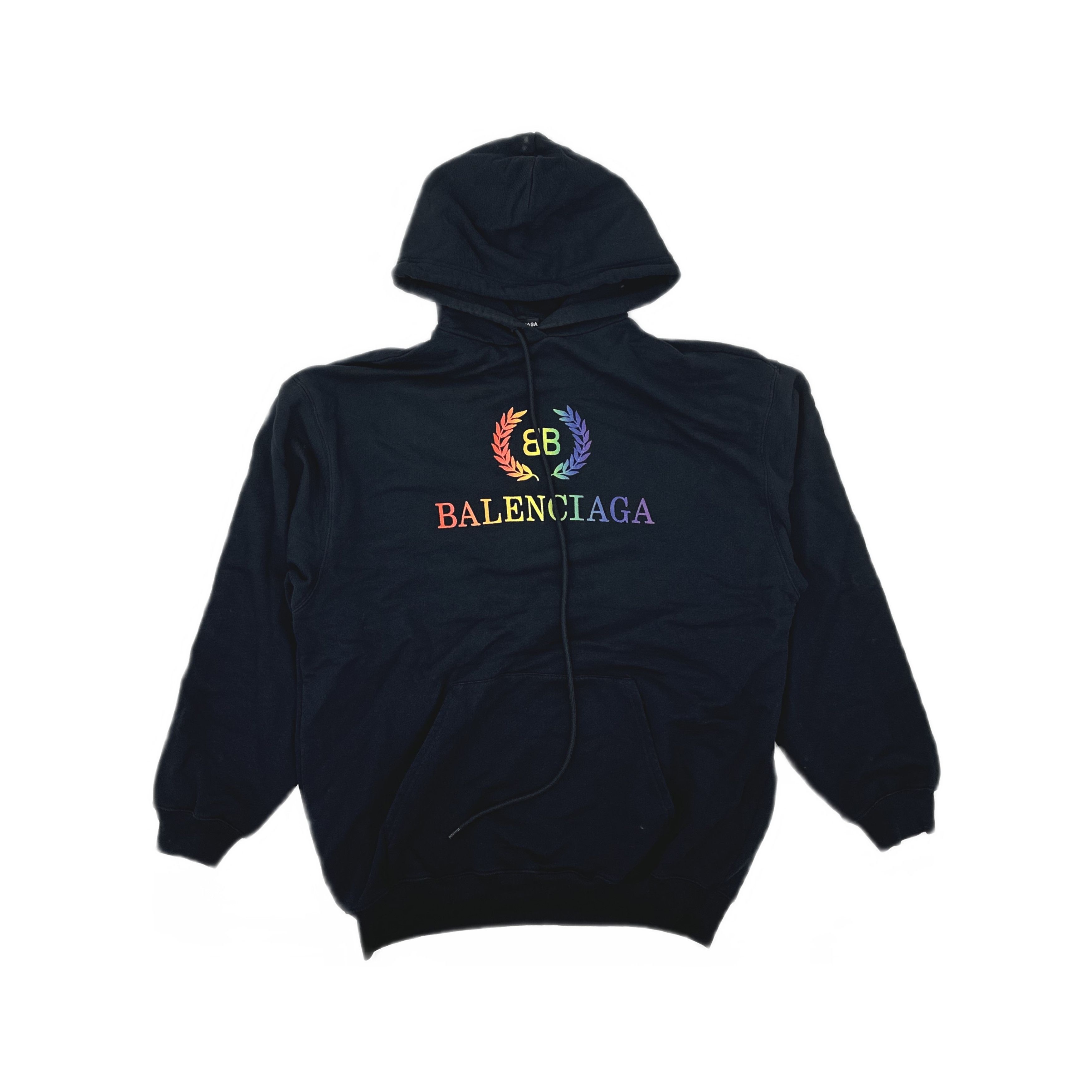 Balenciaga Balenciaga Rainbow Logo Hoodie XS Size US XS / EU 42 / 0 - 1 Thumbnail