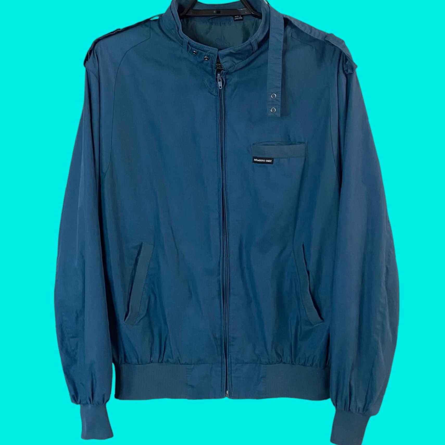 Members Only Vintage Members Only Blue Cafe Racer Jacket Men's XLT Lightweight Zip-Up Bomber Size US XL / EU 56 / 4 - 1 Thumbnail