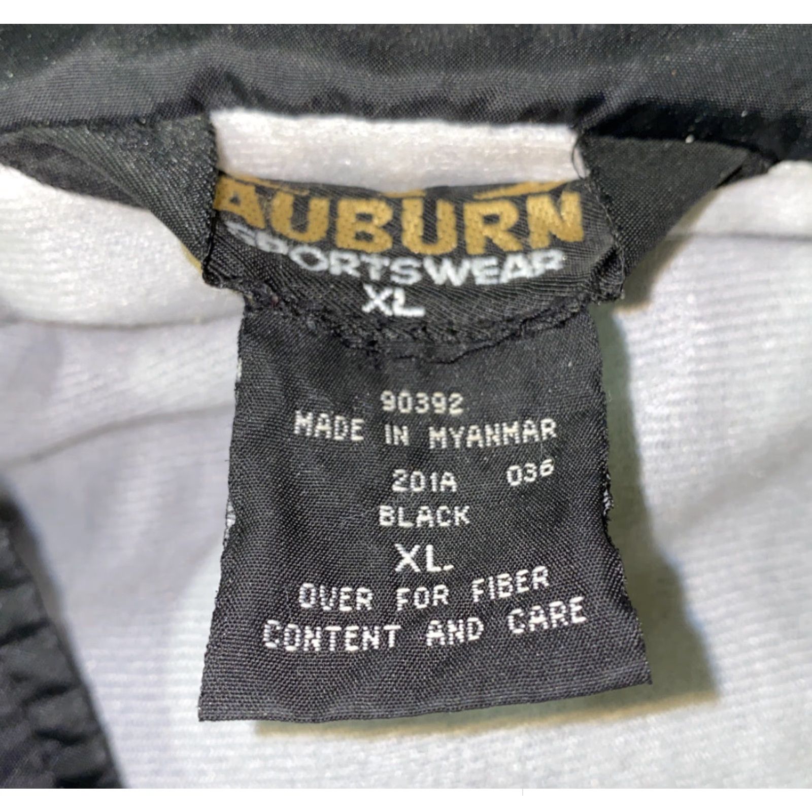 Vintage Auburn Sportswear Mens Black Nylon Snap Button Front Jacket Size XL Size US XL / EU 56 / 4 - 6 Thumbnail
