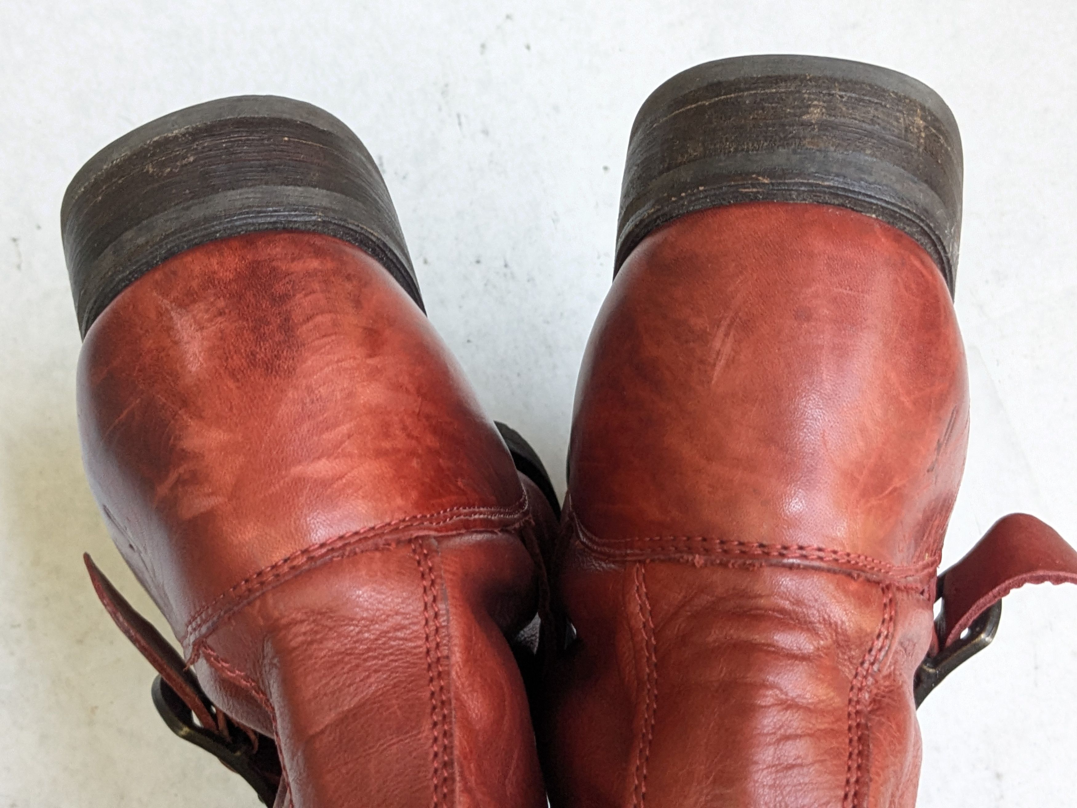 Frye Frye Harness Boots Red Leather 8 Leather Buckle Punk Size US 8 / EU 41 - 16 Thumbnail