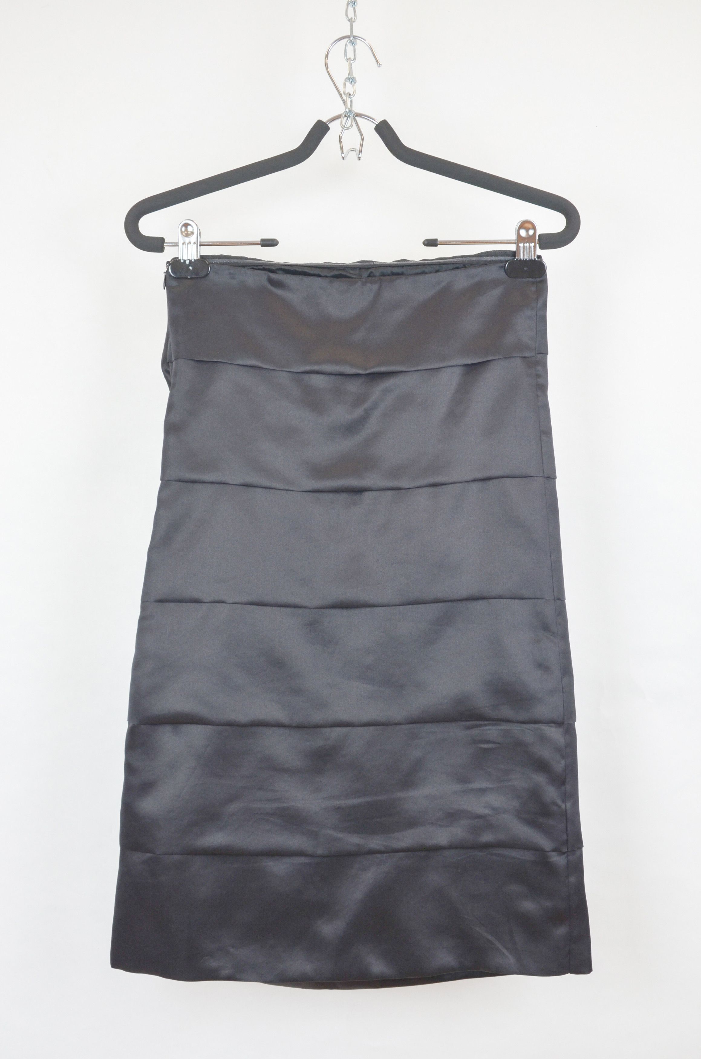 RED Valentino RED Valentino Black Satin Bow Detail Strapless Skirt 40 Size 40" / US 18 - 2 Thumbnail