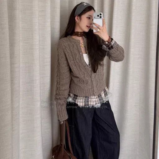 Acne Studios Acne Studios Twisted Cable Pattern Fake Two-Piece Sweater Size S / US 4 / IT 40 - 1 Thumbnail