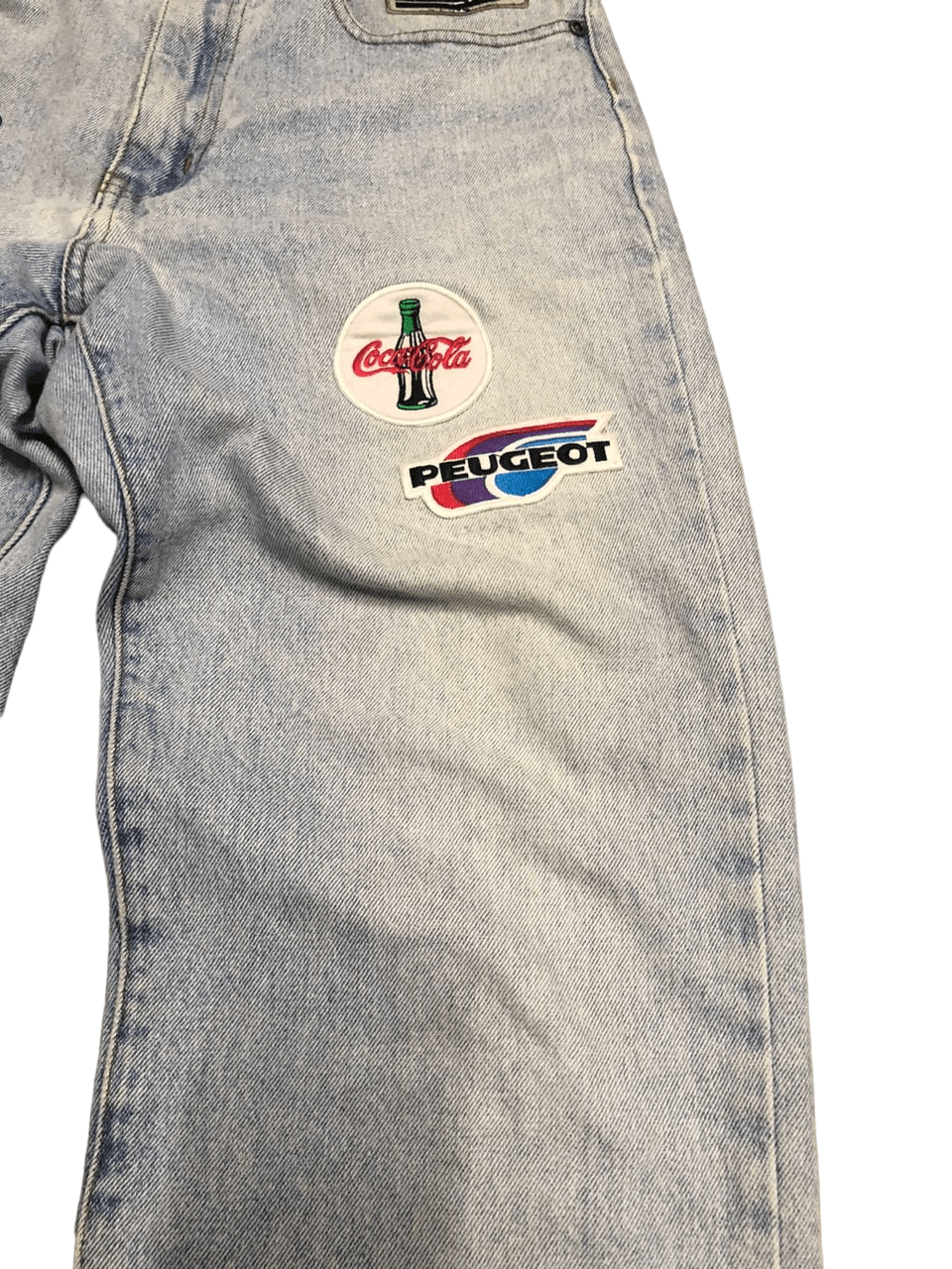 Japanese Brand Leyton House Denim Pants With Patch Nice Design Size US 29 - 4 Thumbnail