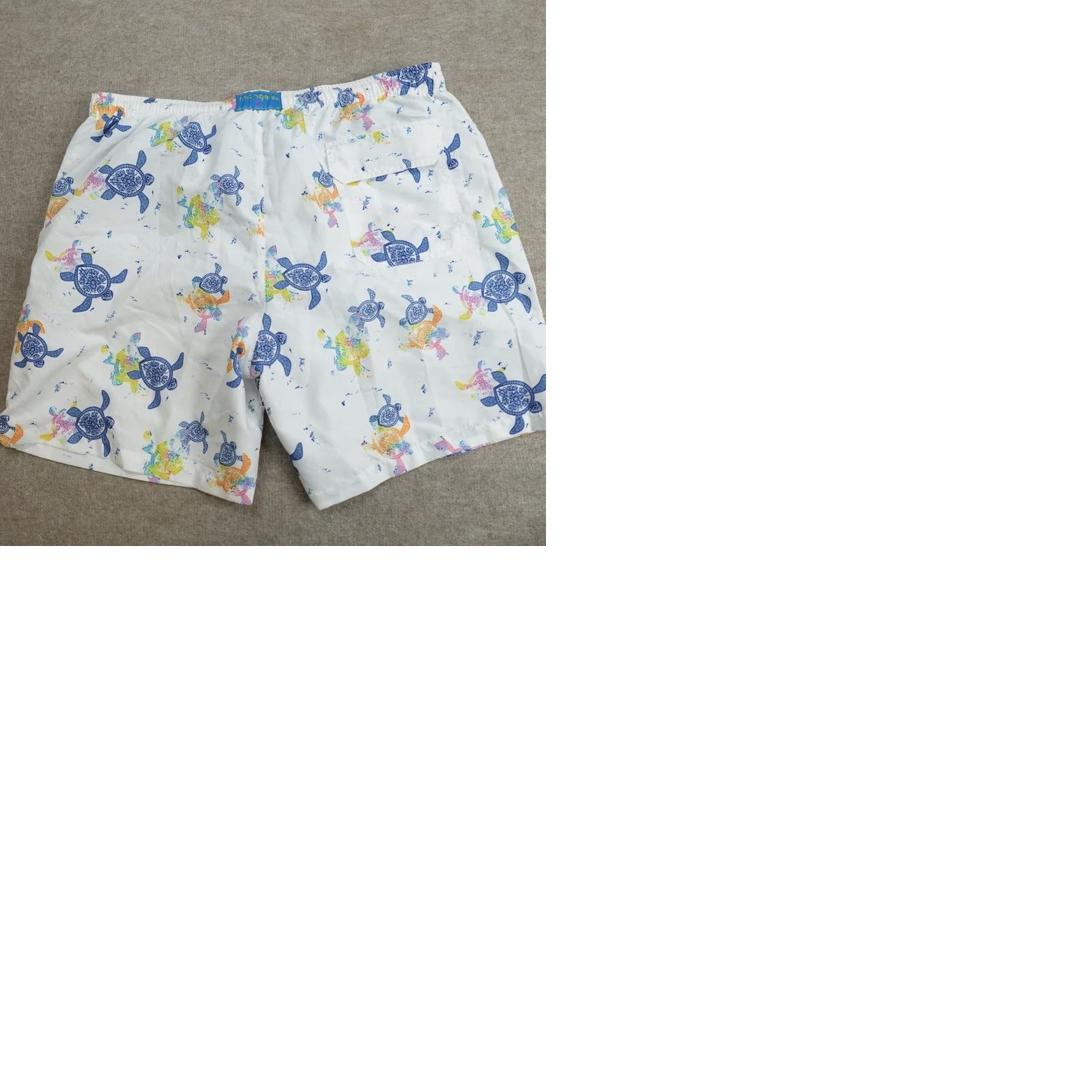 Swims VINTAGE Michael's Mens Swim Shorts Large White Turtles All Over Print Drawstring NEW Size US 33 - 9 Thumbnail