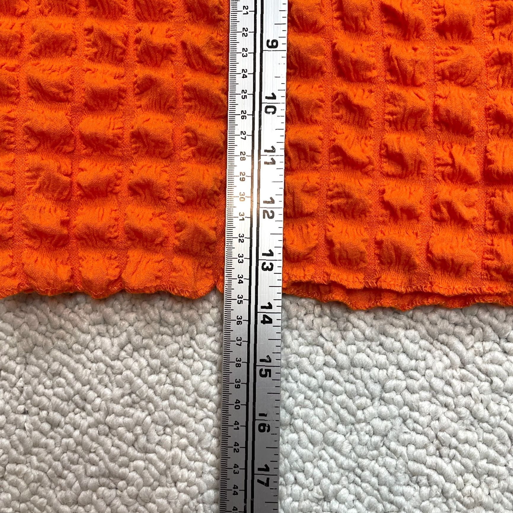 Boohoo Boohoo Tank Shirt Womens 8 Orange Textured Sleeveless Cropped Stretch Solid Casual Shirt Womens 8 Orange Size M / US 6-8 / IT 42-44 - 3 Thumbnail