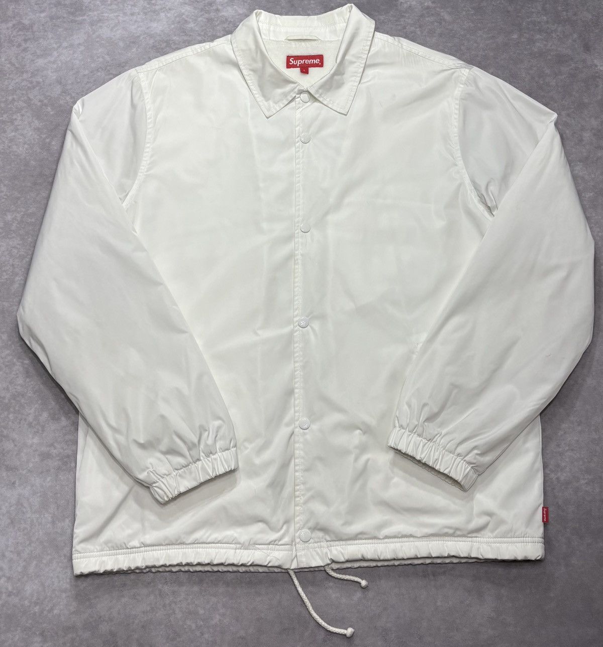 Supreme Supreme Old English Coaches Jacket White (FW16) Size US L / EU 52-54 / 3 - 2 Thumbnail