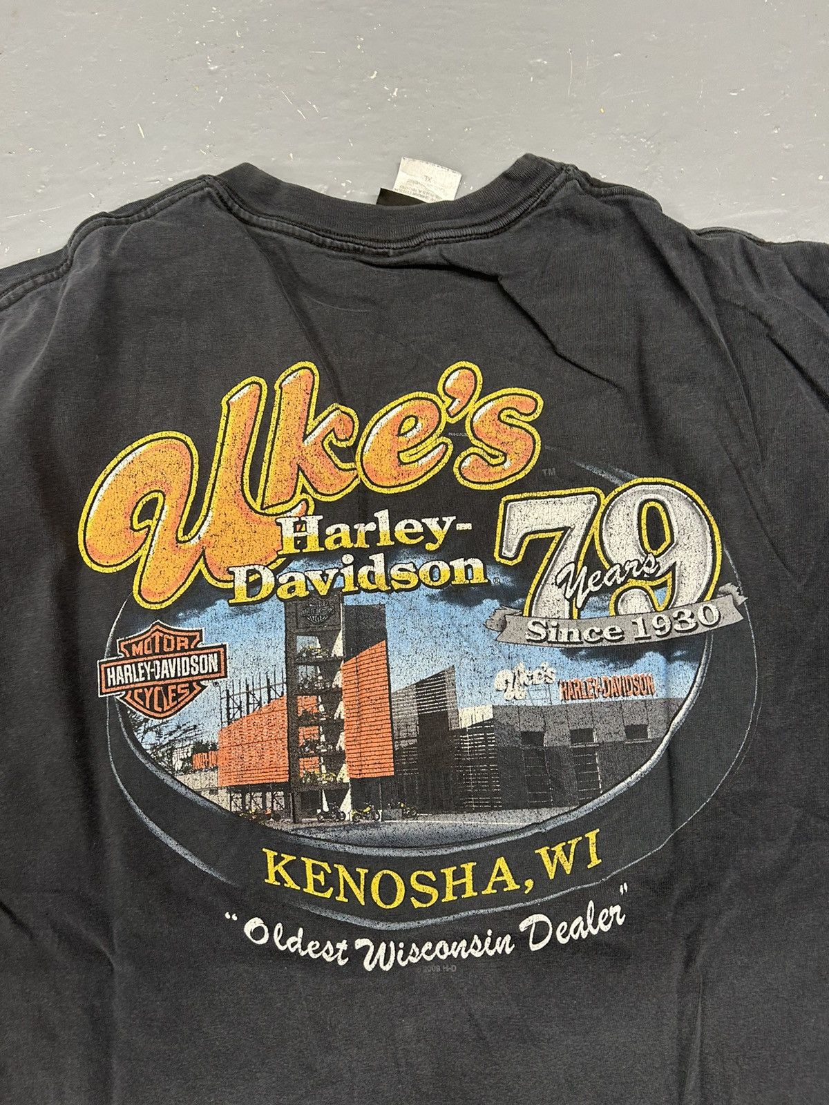 Harley Davidson × Vintage Crazy Vintage Y2K Essential Black Harley Davidson Tee Shirt Size US L / EU 52-54 / 3 - 2 Thumbnail