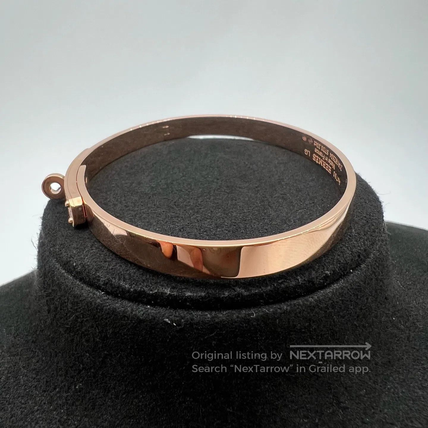 Hermes Hermes Kelly Rose Gold Diamond-Inlaid Bracelet Size ONE SIZE - 4 Thumbnail