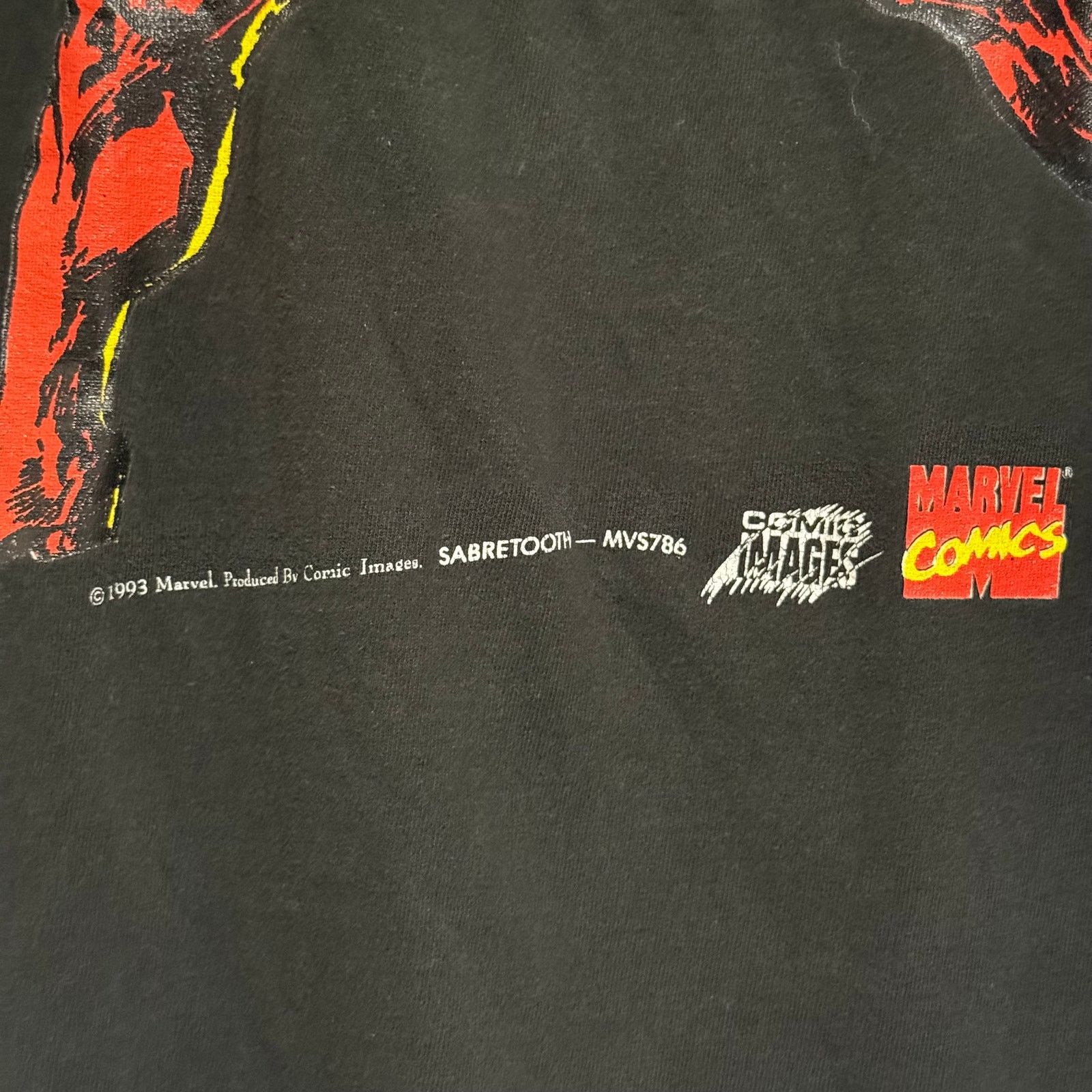 Fruit Of The Loom Vintage 1990s Sabertooth Shirt Marvel Comic Images Medium Size US M / EU 48-50 / 2 - 4 Thumbnail