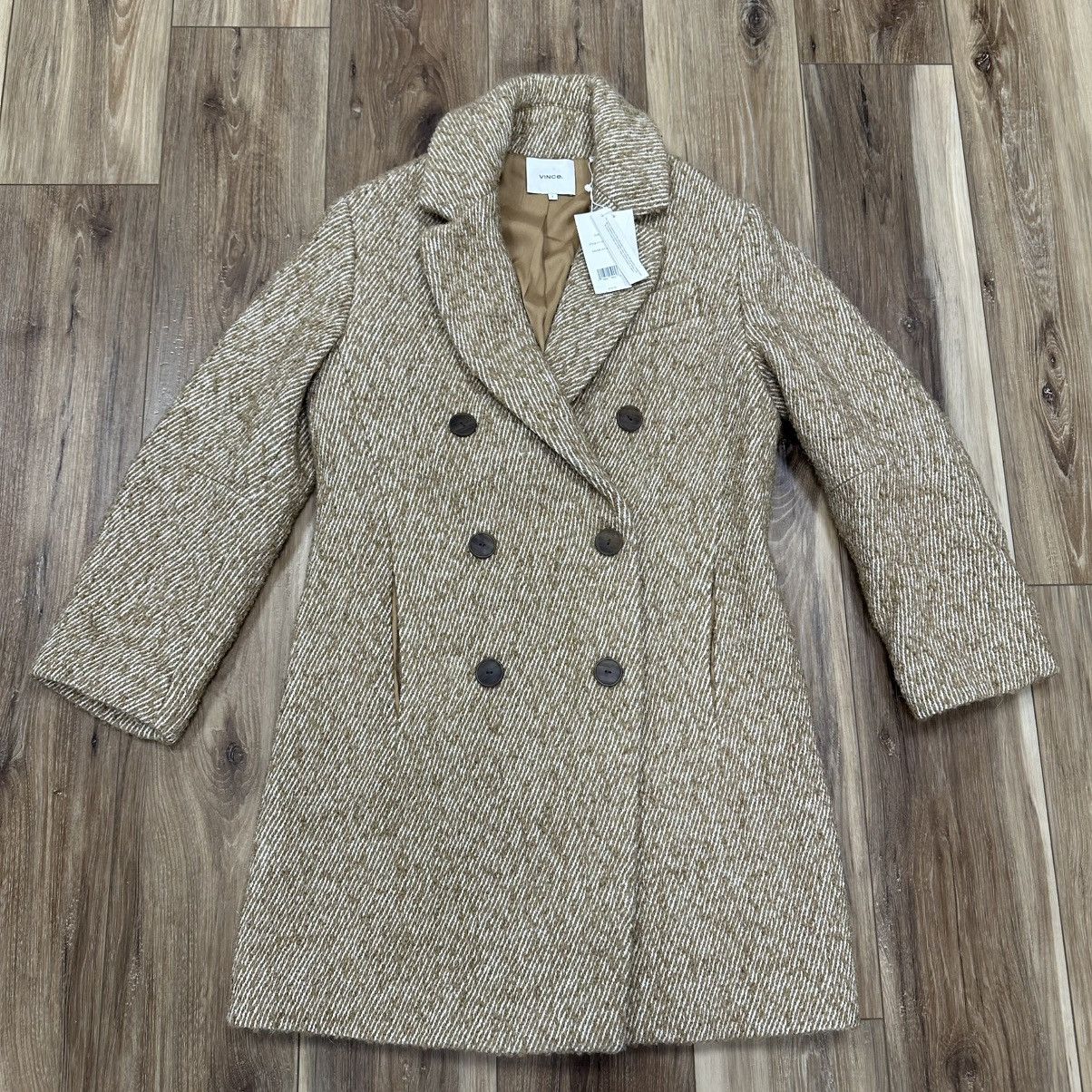 NWT New Vince Double Breasted Wool Blend Coat Small