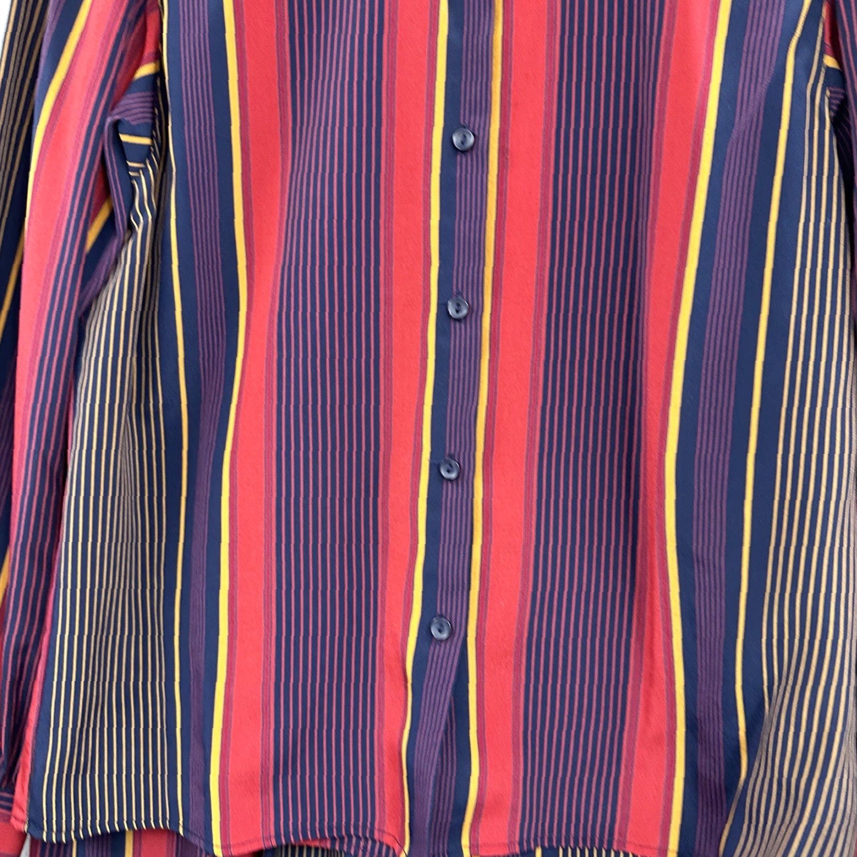 Vintage VINTAGE Intuitions Skirt (Women) Blouse Set M Striped Blue 60s A-Line Knee Length Bohemian Festival Classic Read Men? No. Size M / US 6-8 / IT 42-44 - 5 Thumbnail