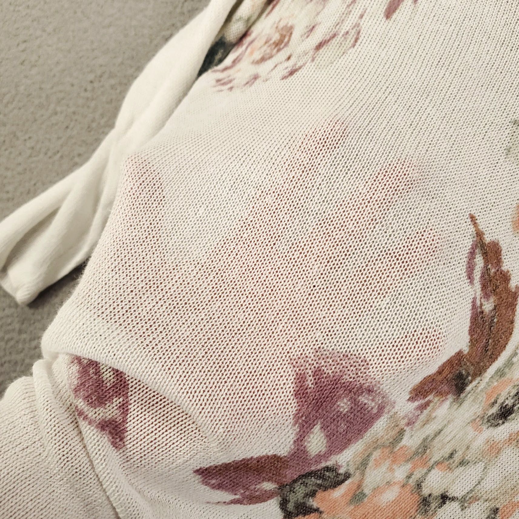 J. Jill J. Jill Linen Top Womens Medium White Floral Knit Sheer Pullover Blouse Tunic Size M / US 6-8 / IT 42-44 - 5 Thumbnail