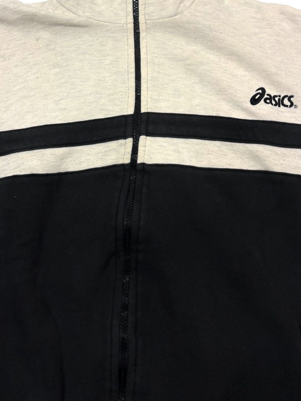 Asics Vintage 1990s Asics Piping Stripe Half-Zip Pullover Size US L / EU 52-54 / 3 - 1 Thumbnail