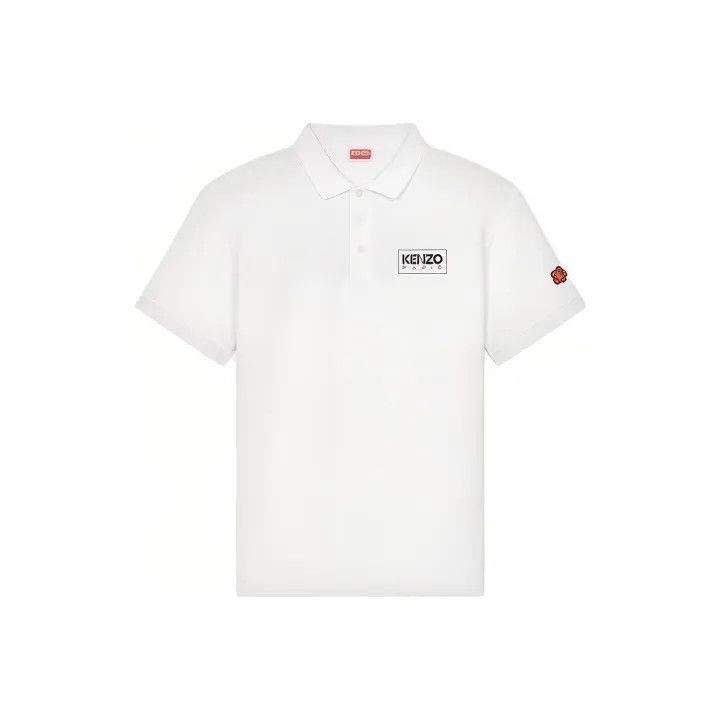 Kenzo Kenzo White Logo Short Sleeve Polo Shirt -2507 Size US S / EU 44-46 / 1 - 1 Thumbnail
