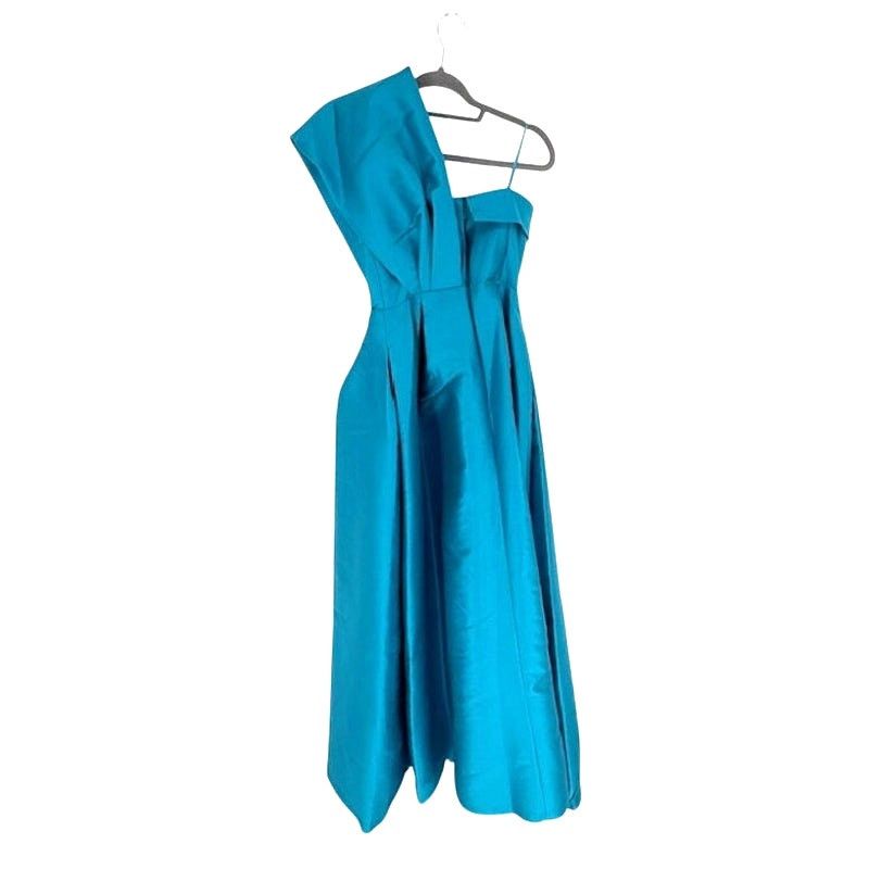 Sachin & Babi SACHIN + BABI “Clarissa” One-Shoulder Gown in Aqua – 0 NWT Size XS / US 0-2 / IT 36-38 - 4 Thumbnail