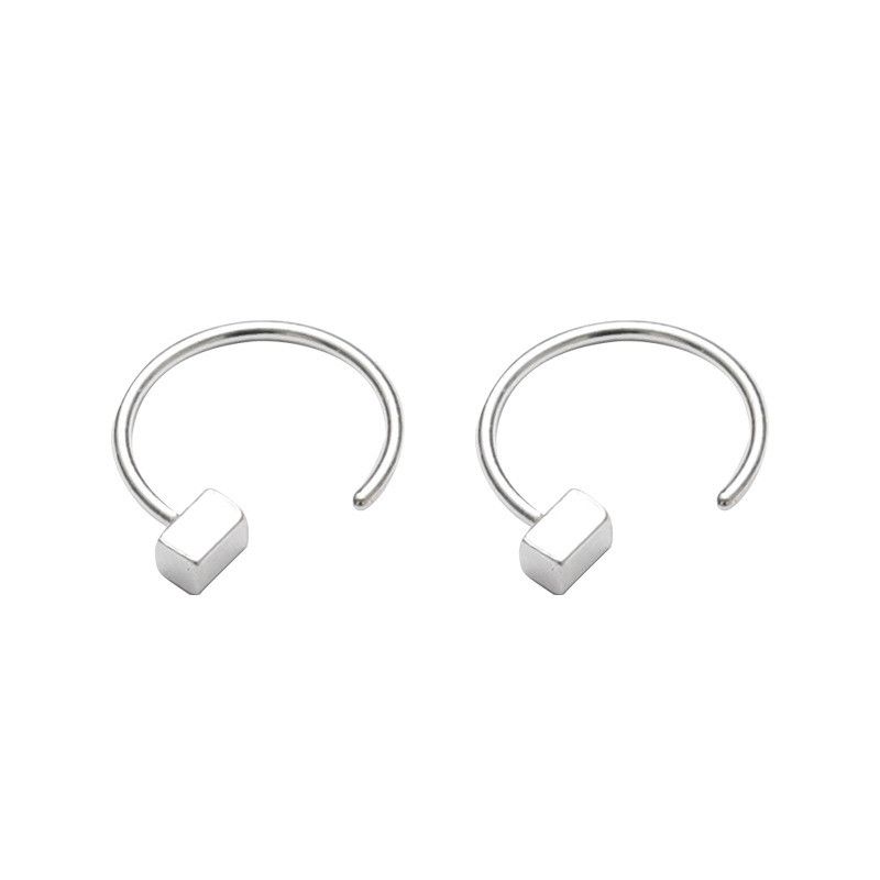 Jewelry × Sterling Silver New Trend Earrings One Pairs Chrome Jewelry Size ONE SIZE - 5 Thumbnail