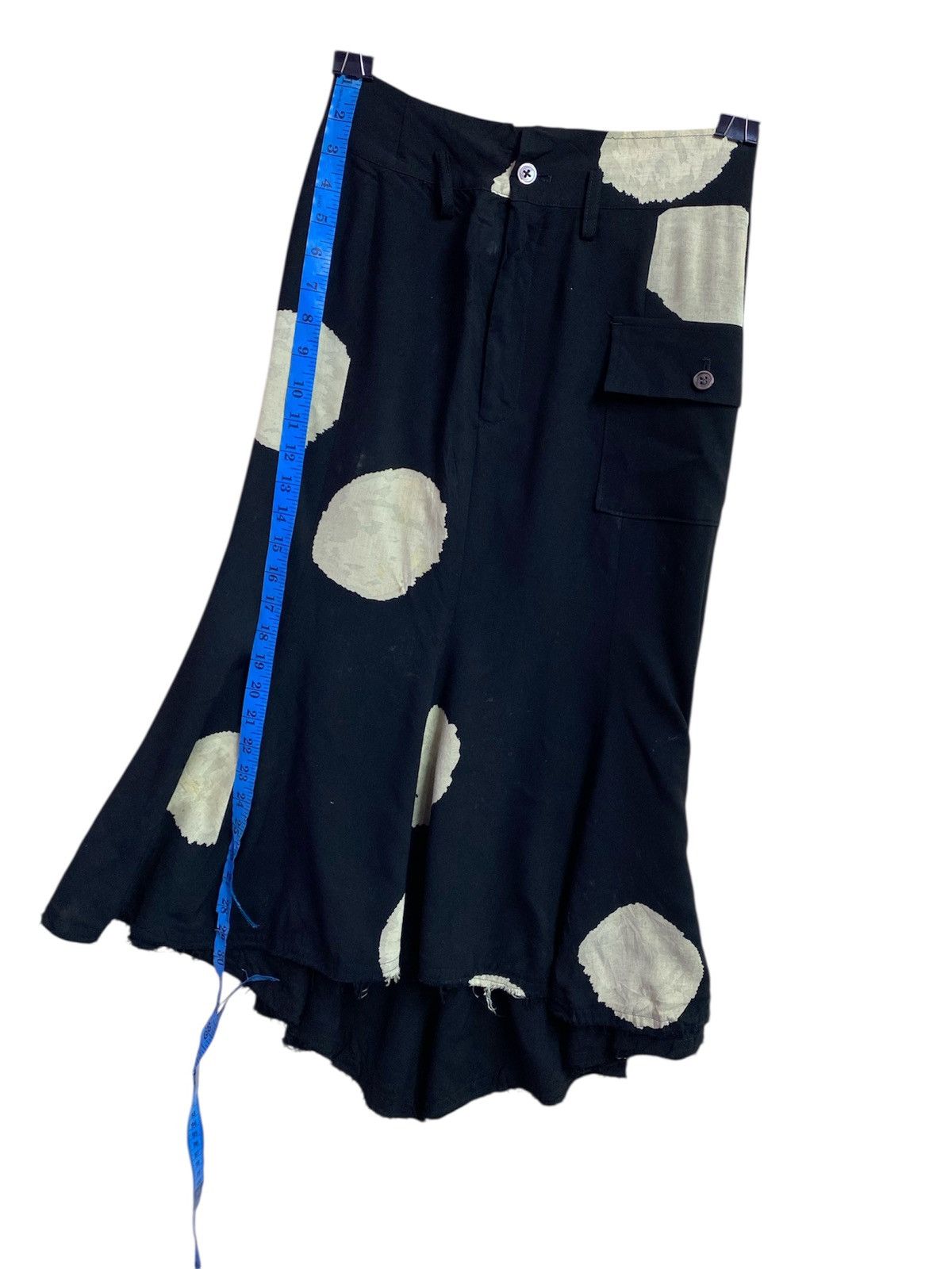 Yohji Yamamoto Y's Yohji Yamamoto Flare Skirt black large beige polka Size 26" / US 2 / IT 38 - 5 Thumbnail