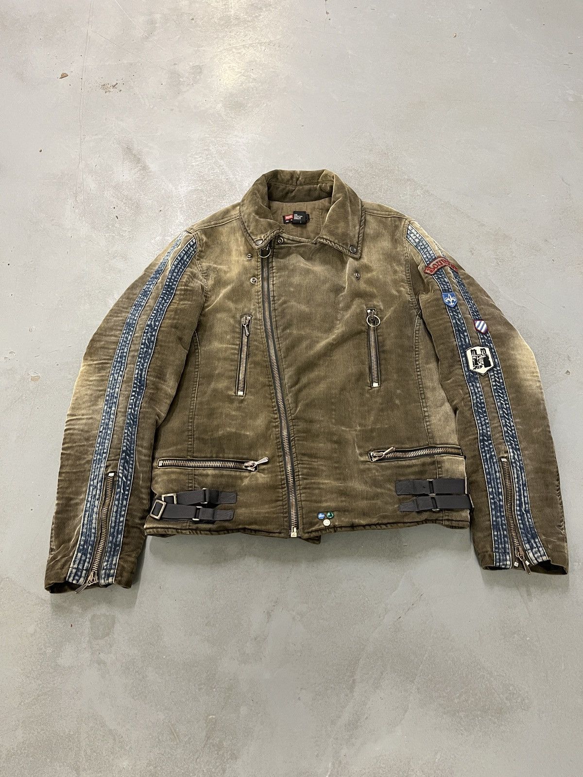 Diesel Diesel 2003 Devil May Cry Dante Corduroy Biker Jacket Size US XL / EU 56 / 4 - 8 Thumbnail