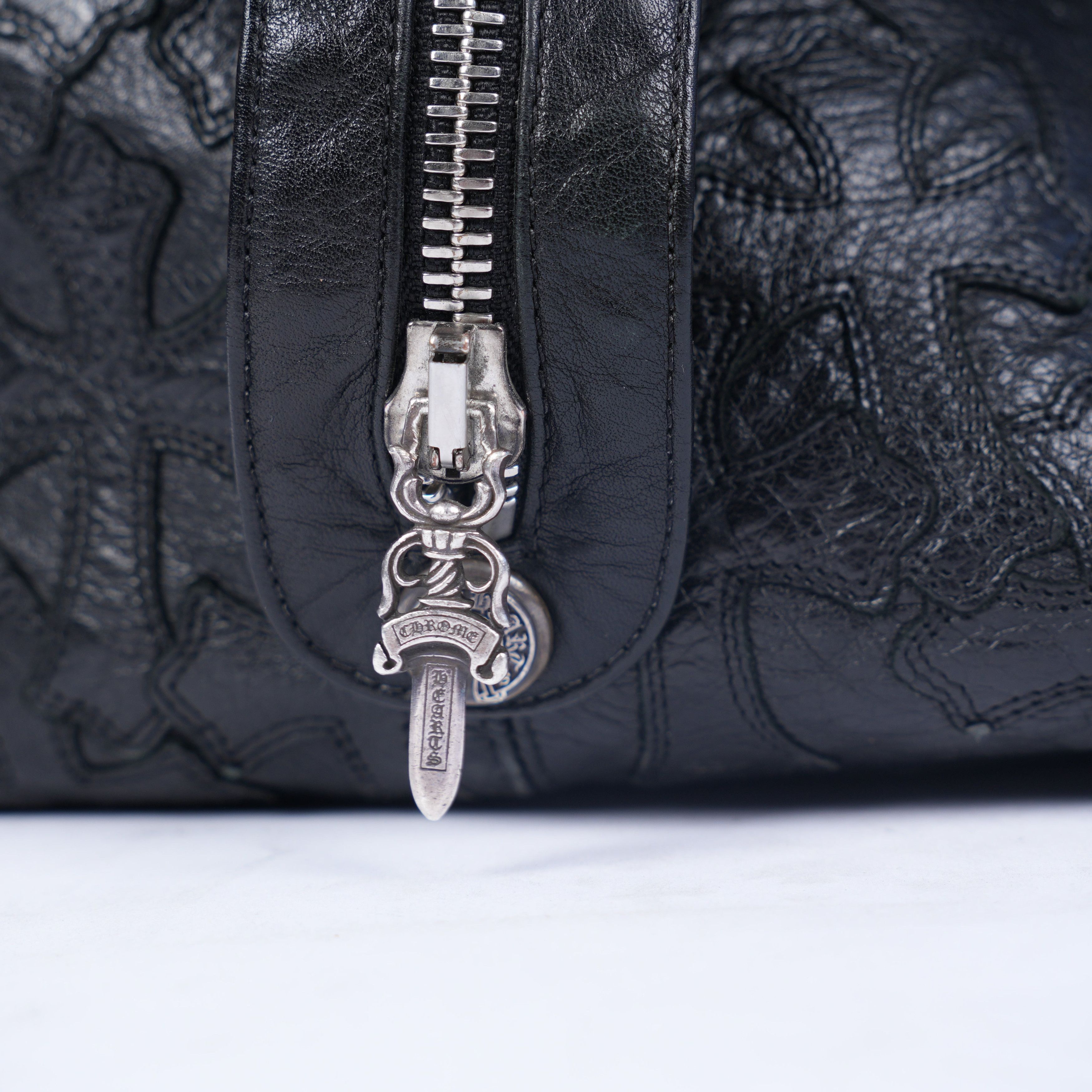 Chrome Hearts CHROME HEARTS BLACK LEATHER PATCH DUFFLE BAG Size ONE SIZE - 4 Thumbnail