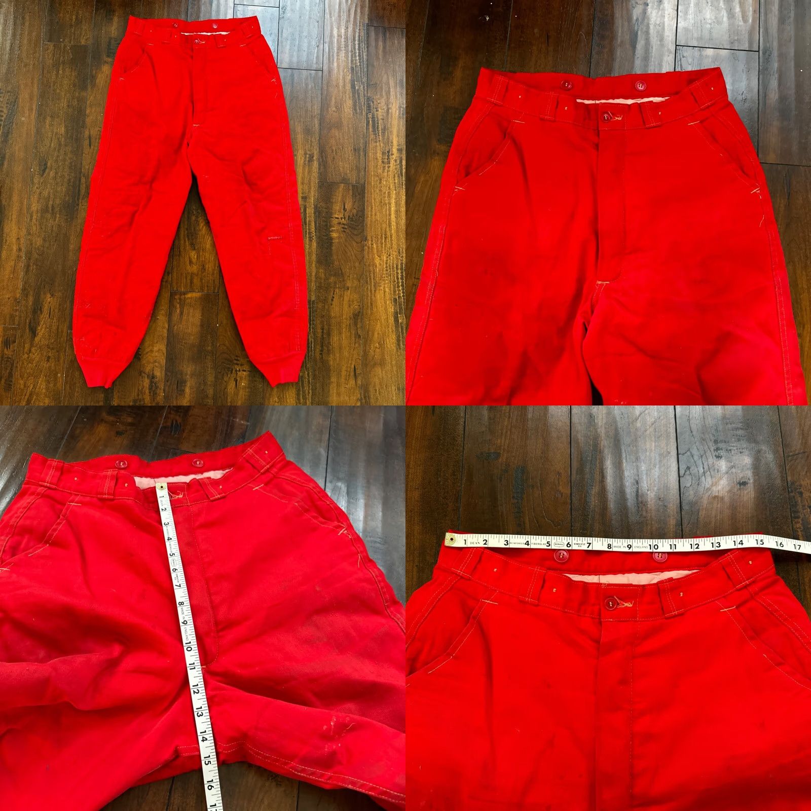 Vintage VINTAGE VTG Buckleback Red Layer Pants Mens Red Quilted Rockabilly 60s 70s Winter Size US 30 / EU 46 - 8 Thumbnail