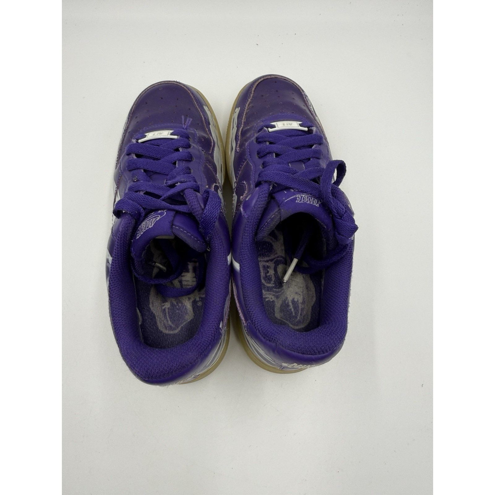 Nike Size 5 - Nike Air Force 1 Low Purple Skeleton NBS411 Size US 5 / EU 37 - 4 Thumbnail