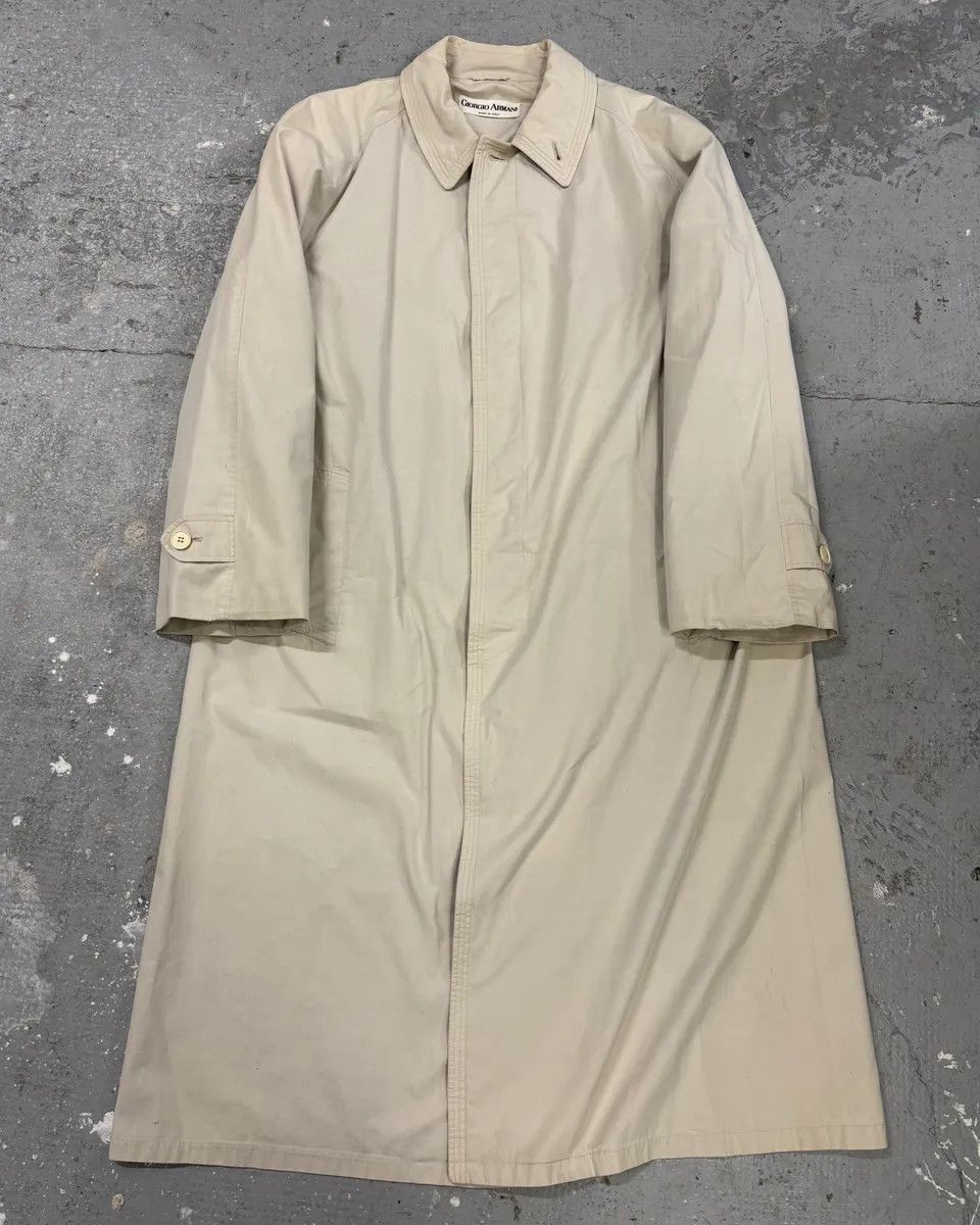 Giorgio Armani 1990s Giorgio Armani Beige Trench Coat Size US M / EU 48-50 / 2 - 1 Thumbnail