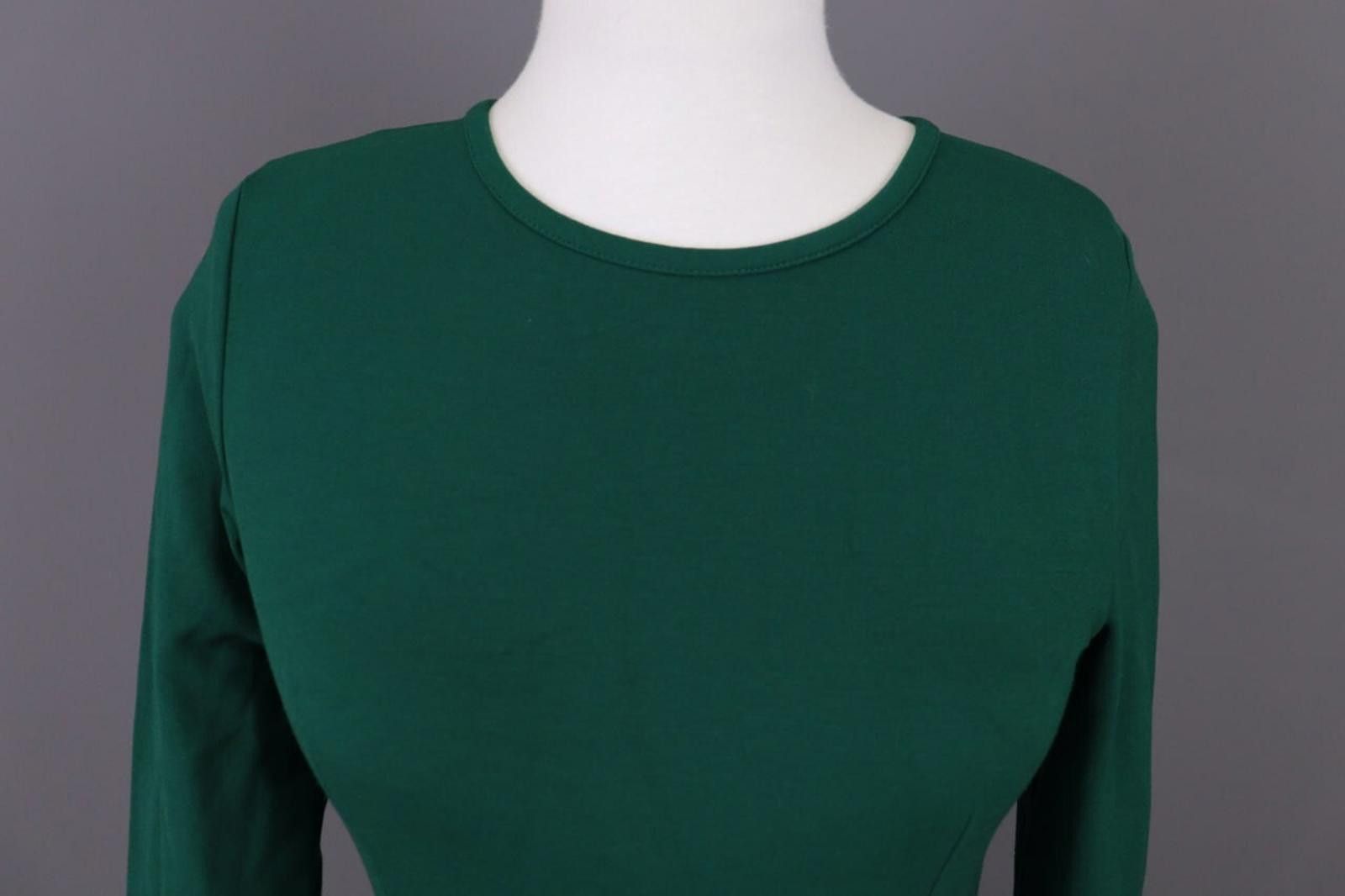 J.Crew J. Crew Green Long Sleeve Bodycon Evening Midi Dress Size XS Size XS / US 0-2 / IT 36-38 - 3 Thumbnail