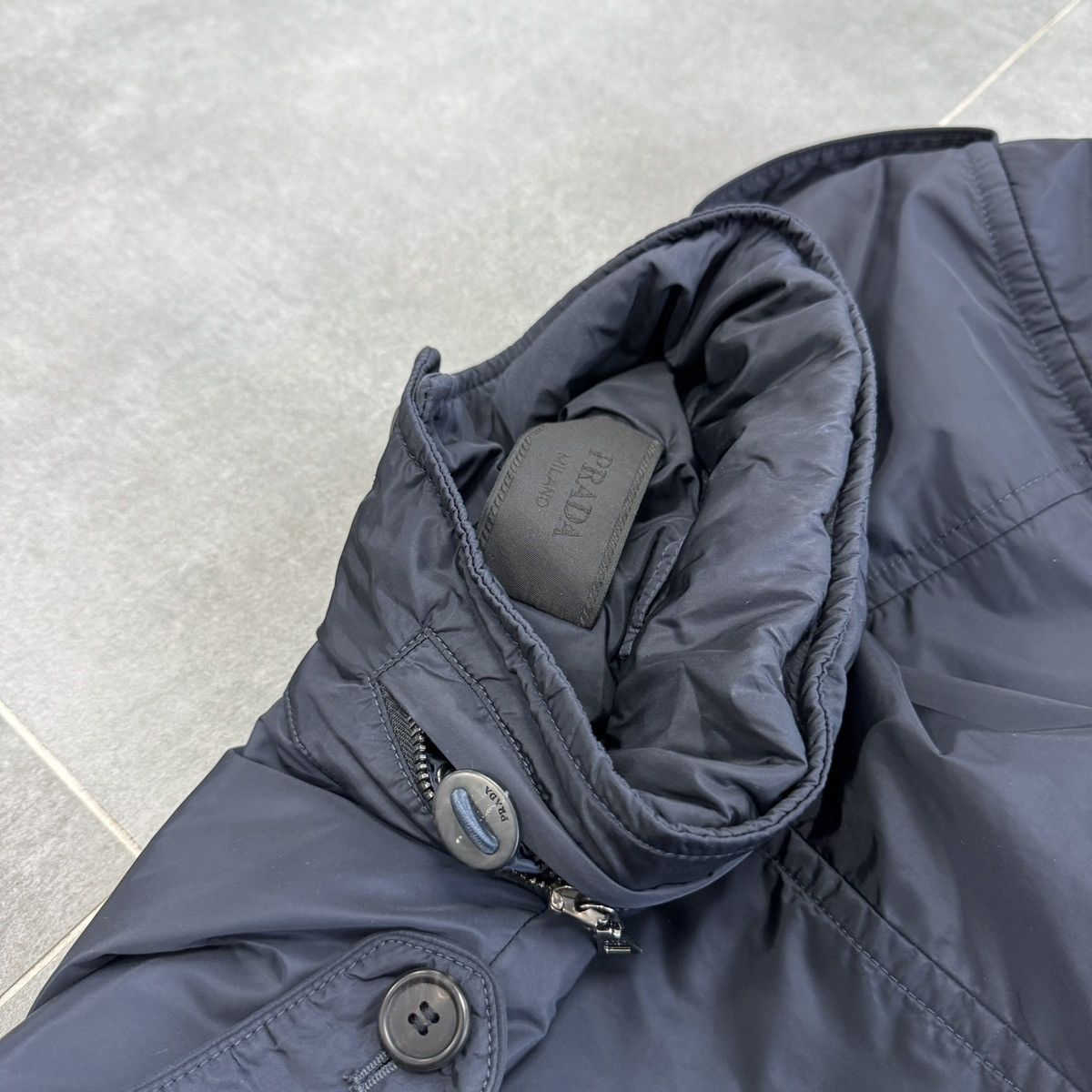 Prada Rare Prada Milano Nylon Navy Blue Jacket Size 50 Size US M / EU 48-50 / 2 - 24 Thumbnail