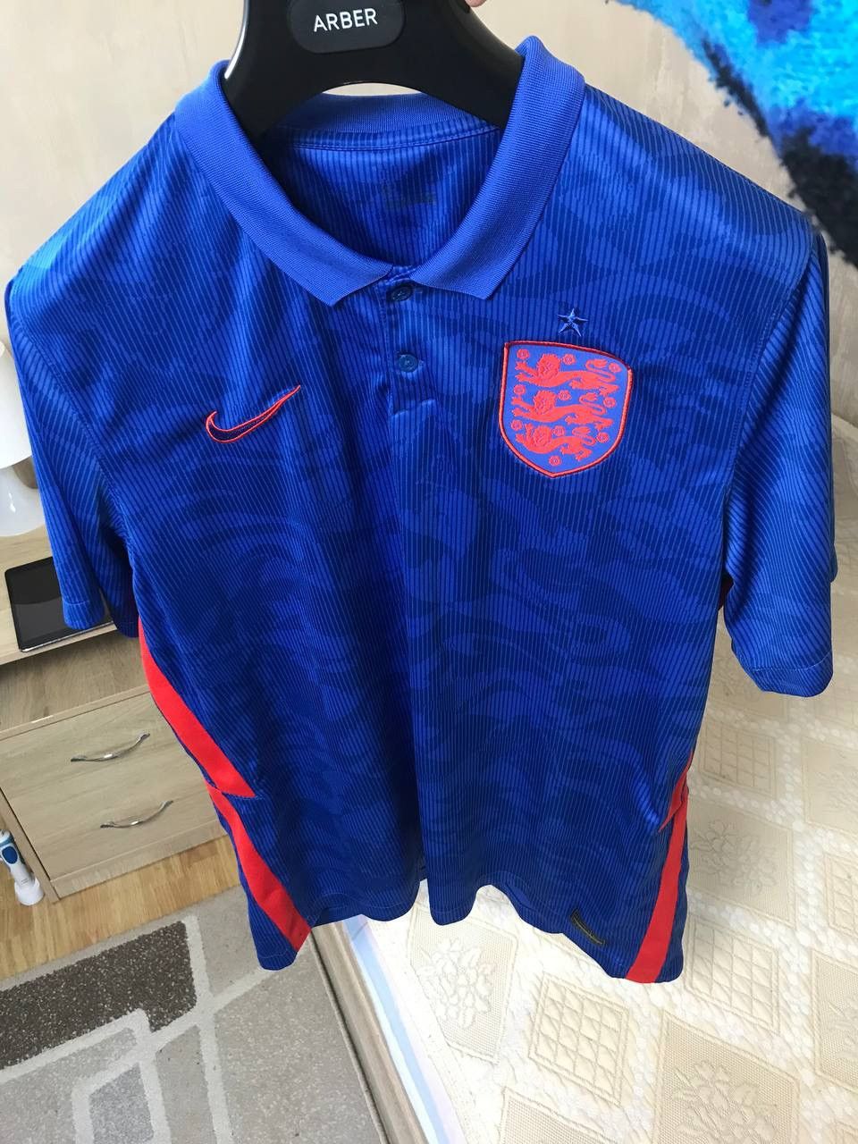 Nike 🔥 2020 Nike England Blue Core Soccer Jersey T Shirt Size US XL / EU 56 / 4 - 5 Thumbnail