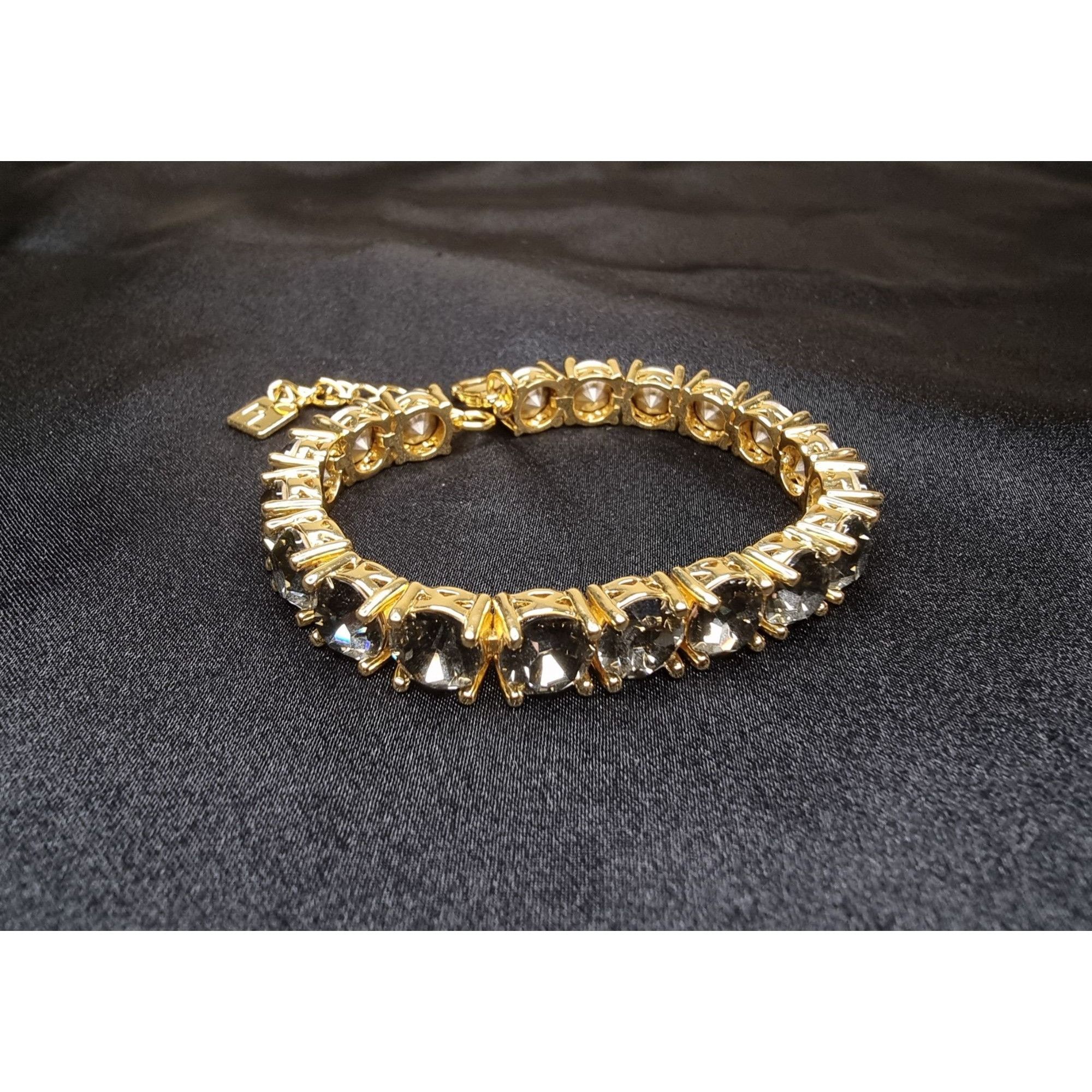 Vintage Limited Edition Park Lane Smoky Rhinestone Bracelet Gold-Ton Size ONE SIZE - 2 Thumbnail