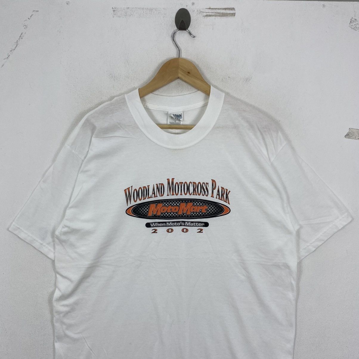 Vintage Vintage 2002 Woodland Motocross Park T-Shirt L White Gildan Size US L / EU 52-54 / 3 - 3 Thumbnail